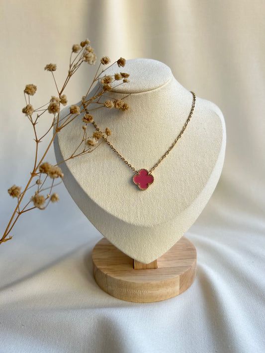 Belle ketting goud/roze
