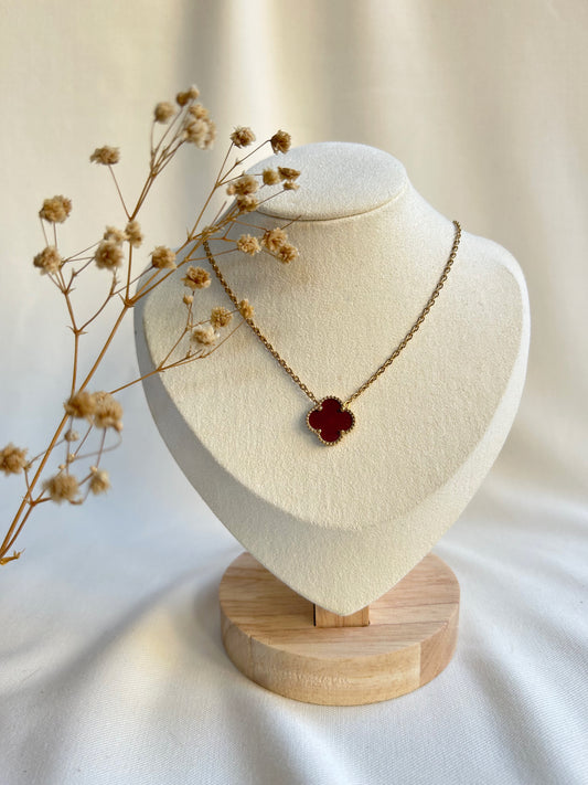 Belle ketting goud/rood