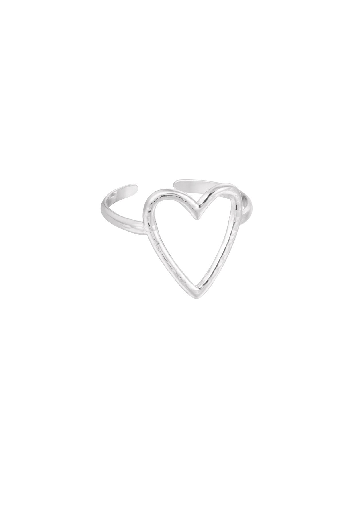 Hart ring zilver