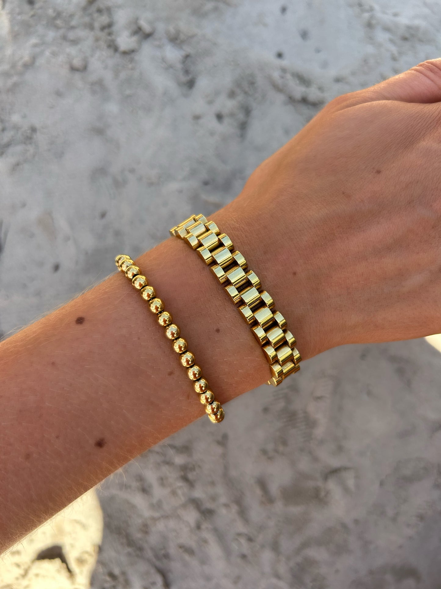 Schakel armband goud