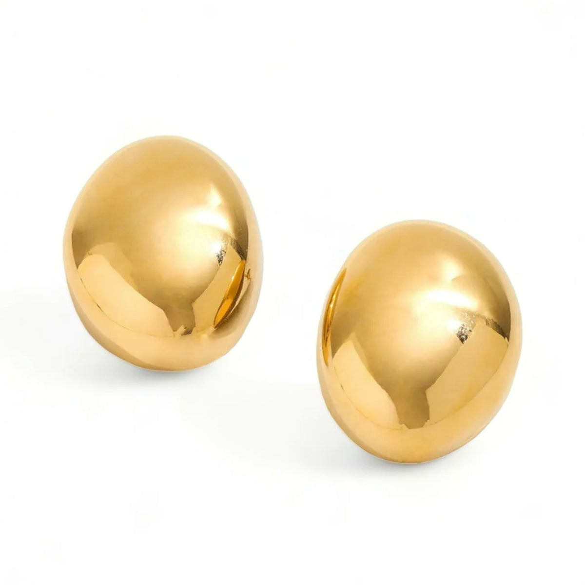 Big round oorbellen goud