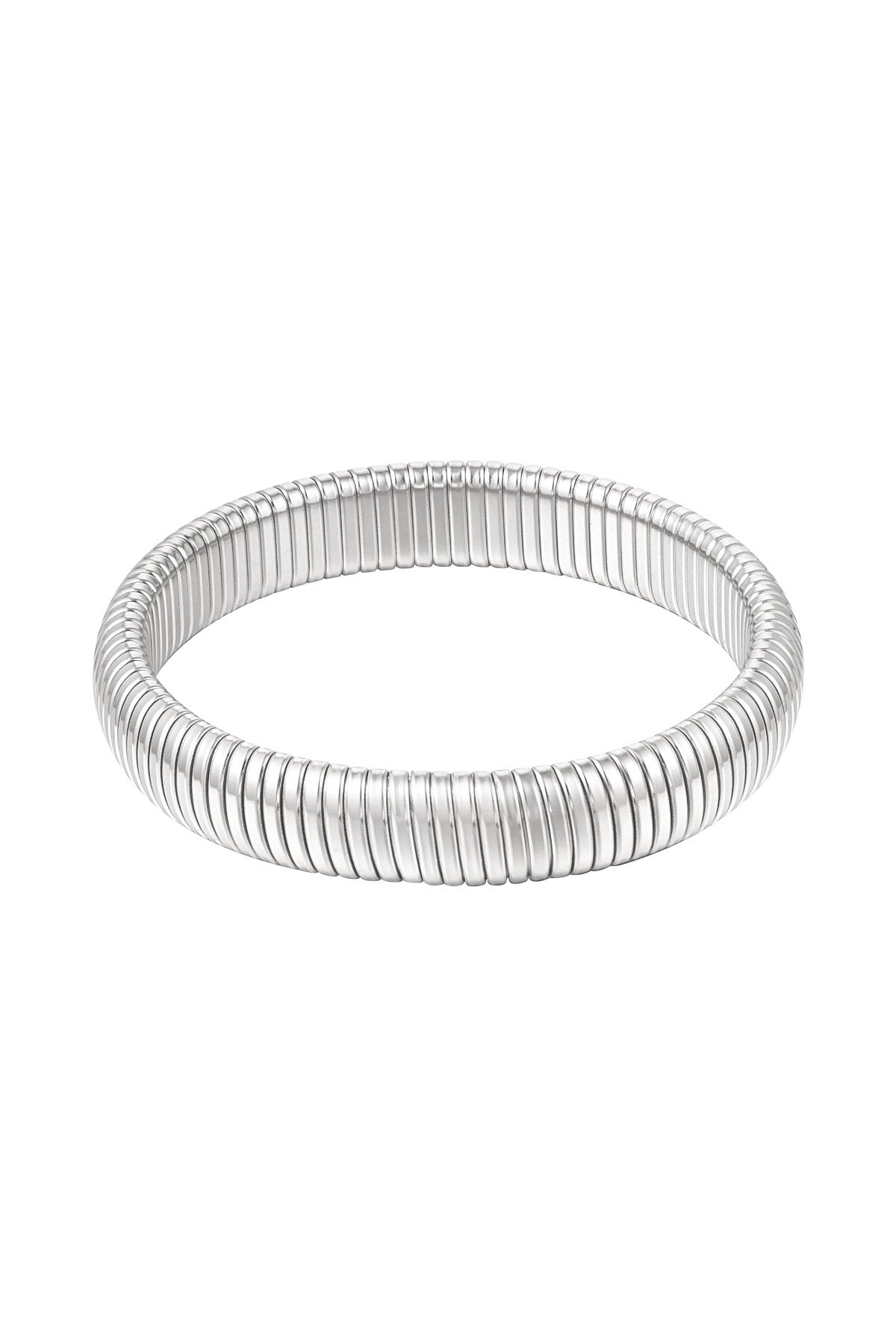 Ribbel armband zilver