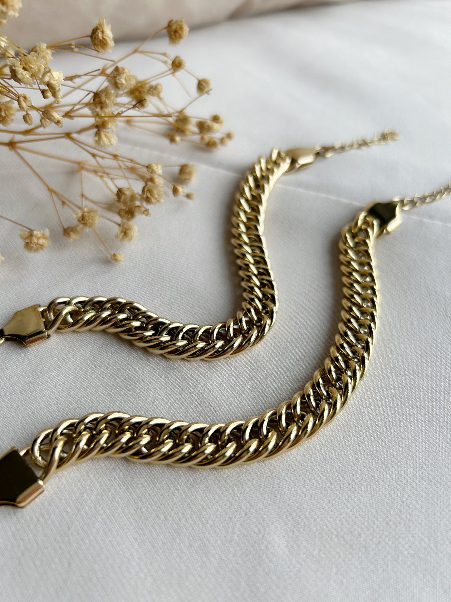 Schakel armband goud