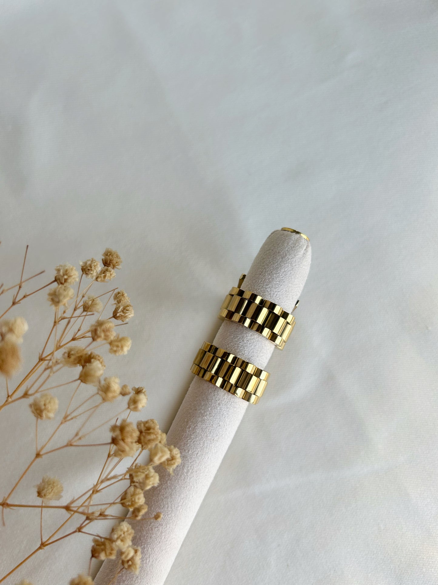 Schakel ring goud