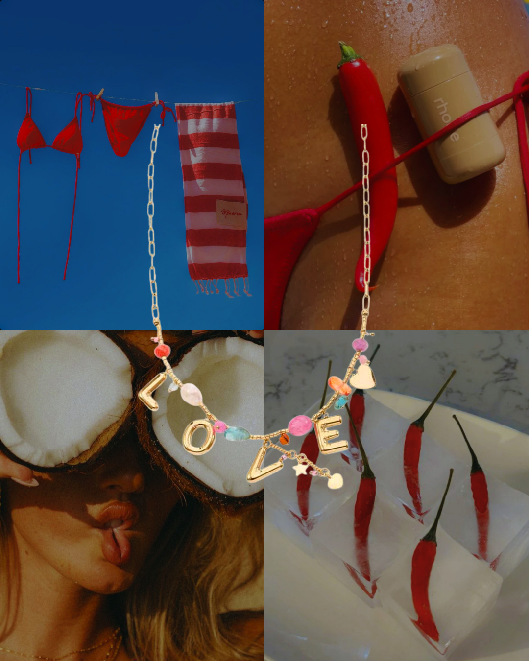 Valerie love schakel kralen ketting