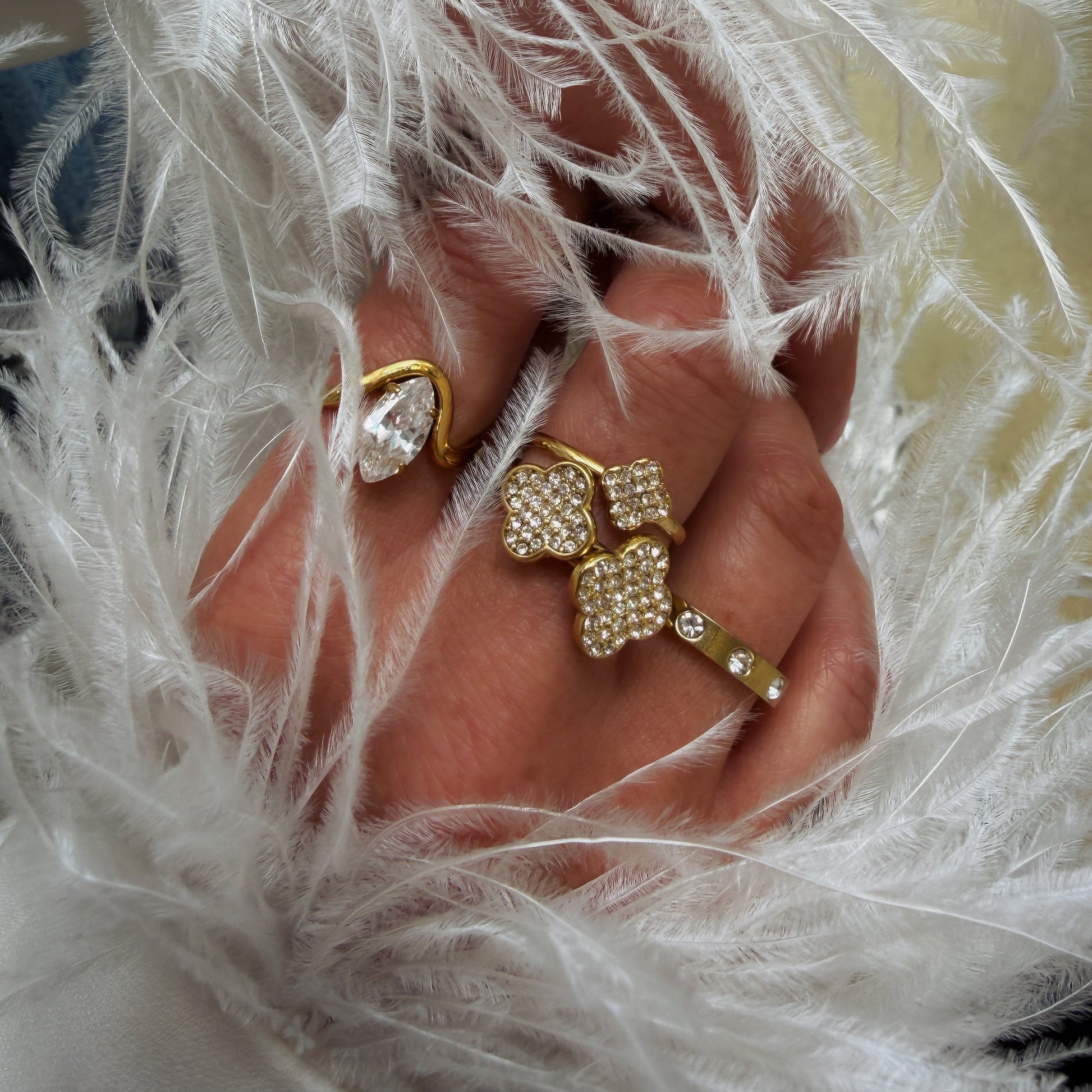 Lilo ring goud/diamond