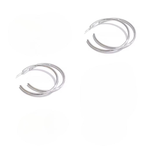 Mia hoops zilver