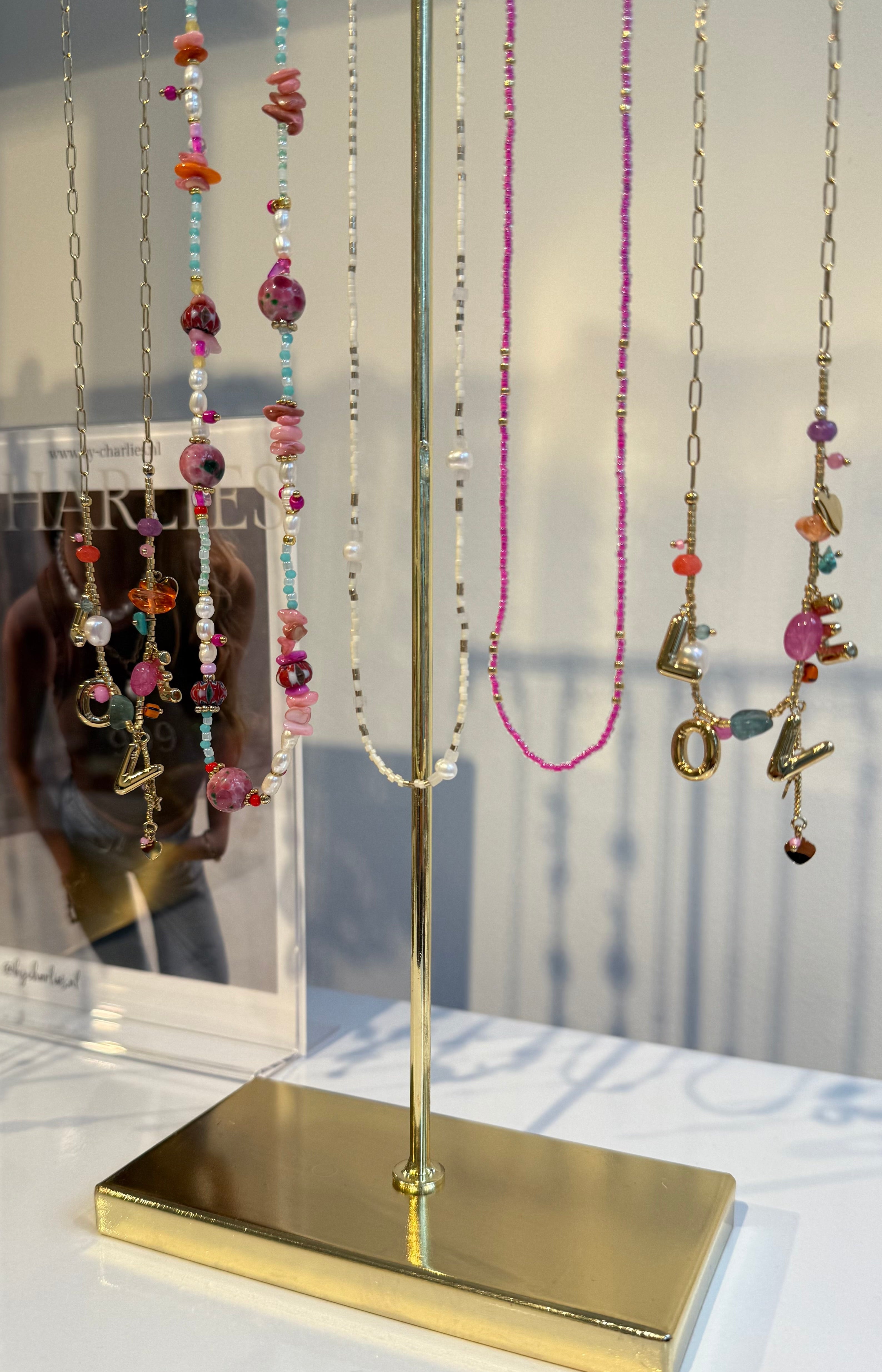 Valerie love schakel kralen ketting