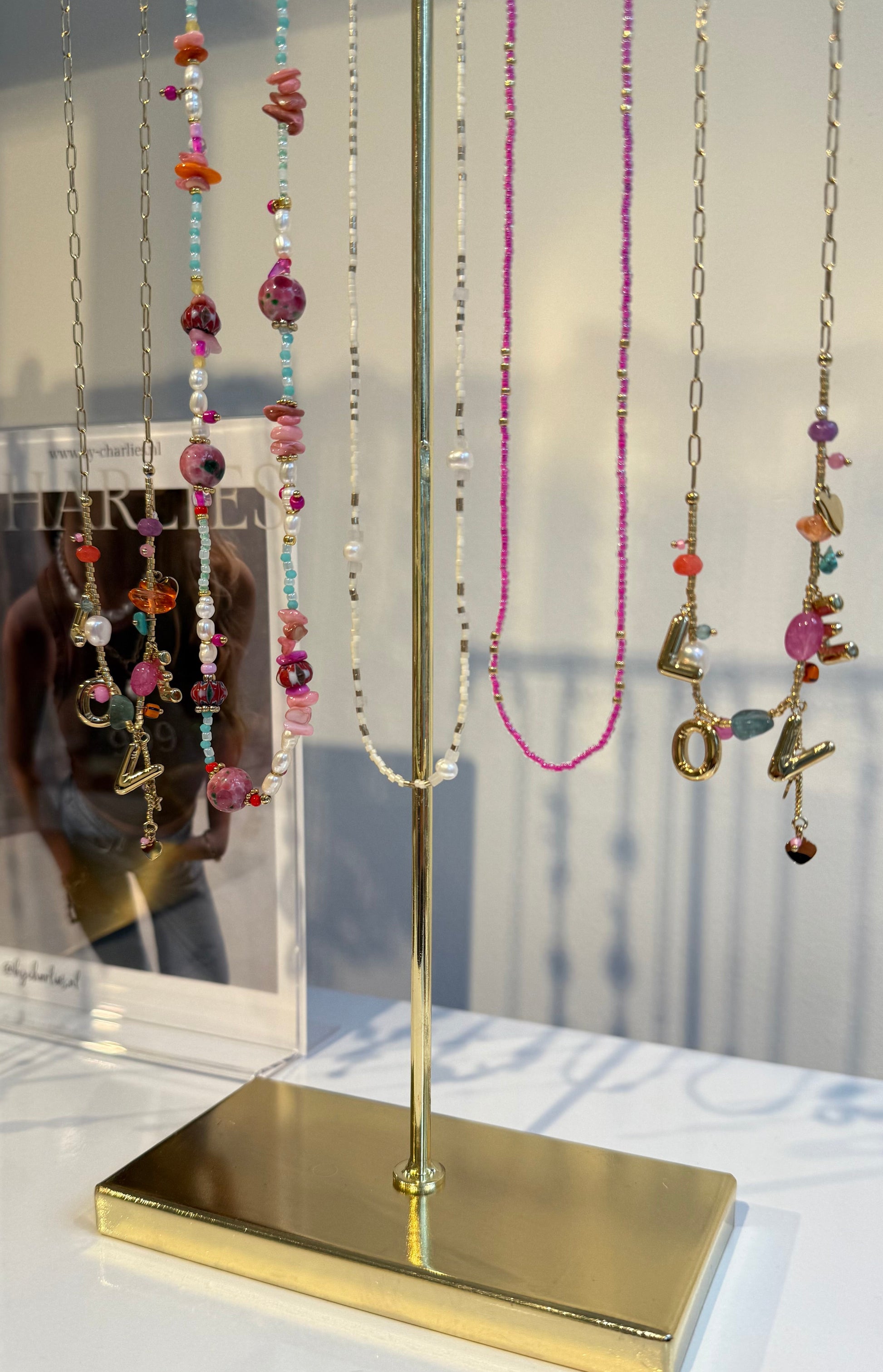 Valerie love schakel kralen ketting