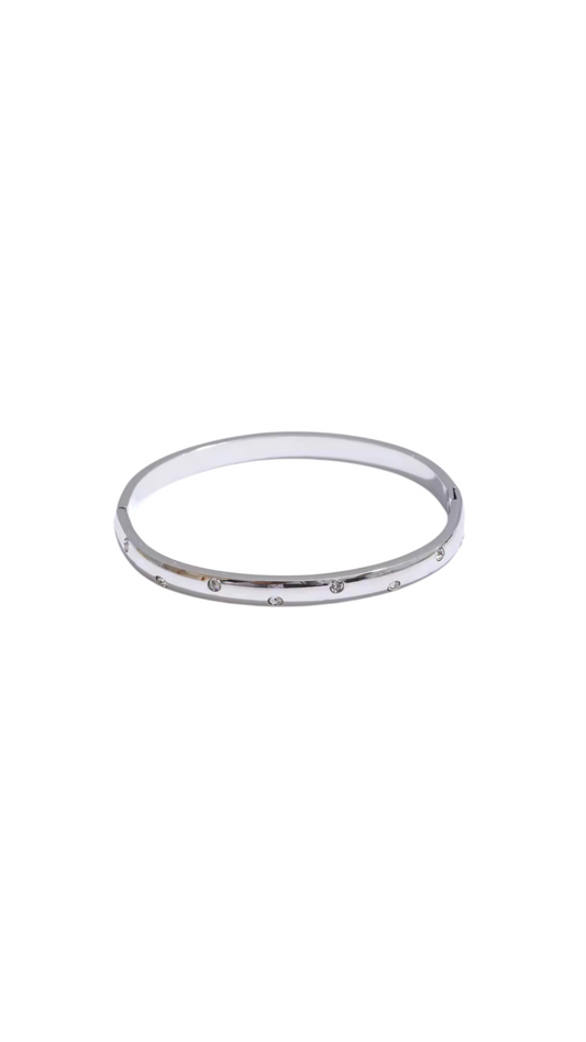 Bangle armband Diamond zilver