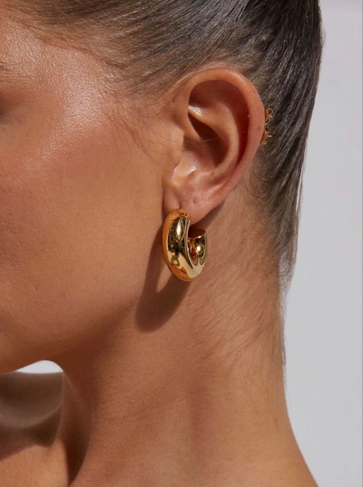 Big statement hoops goud