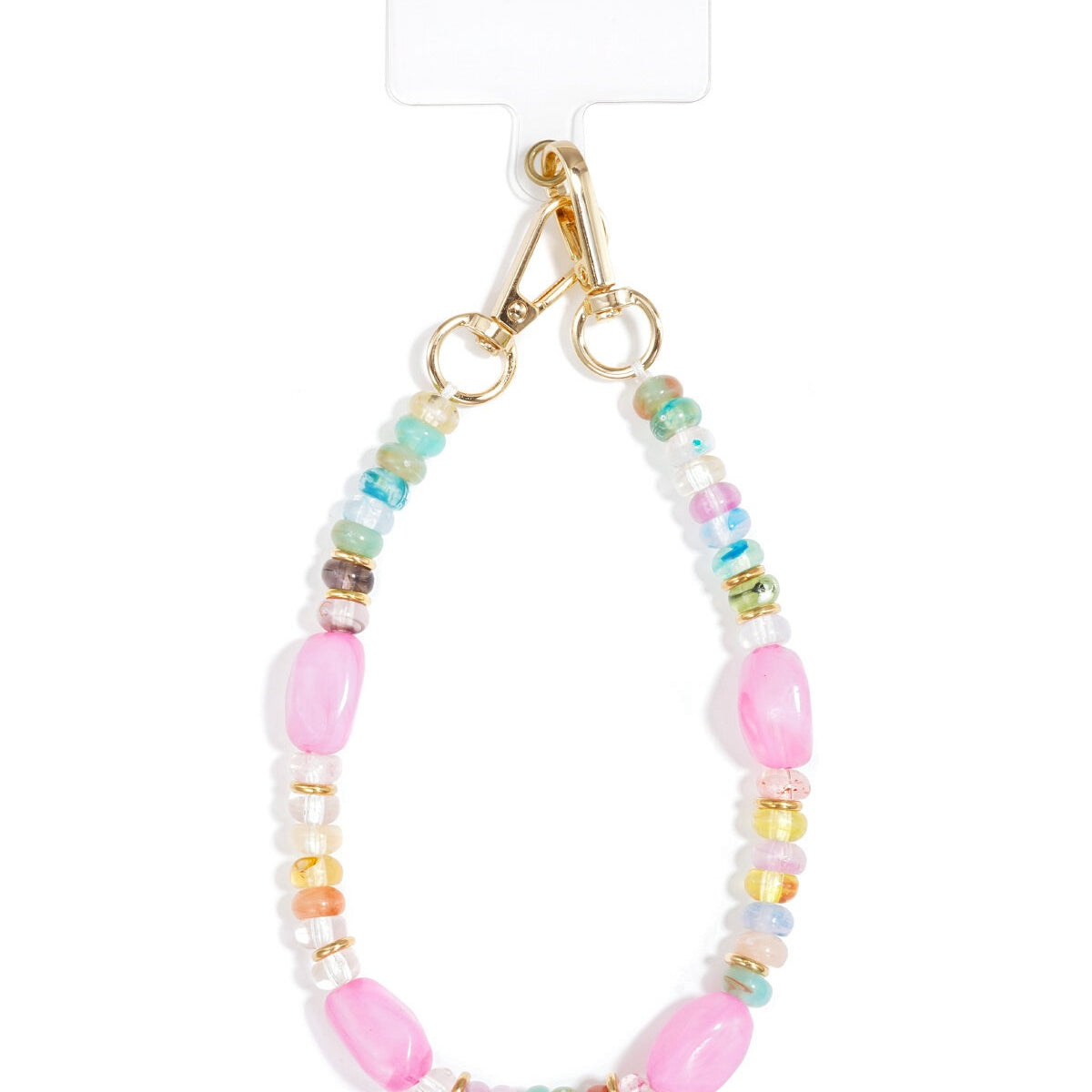 Telefoon ketting met kralen multicolor