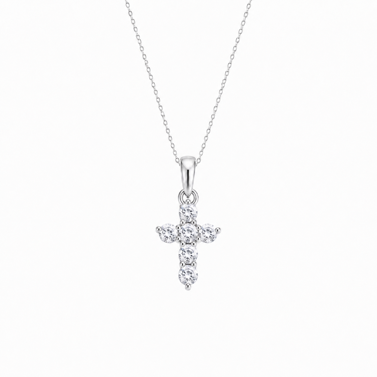 Julie kruis ketting zilver