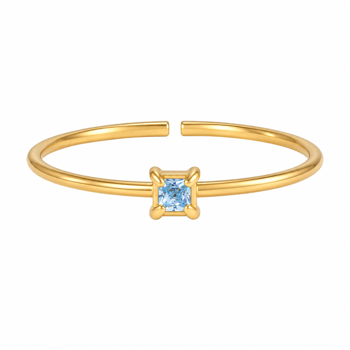 Minimalistische geboortesteen ring December