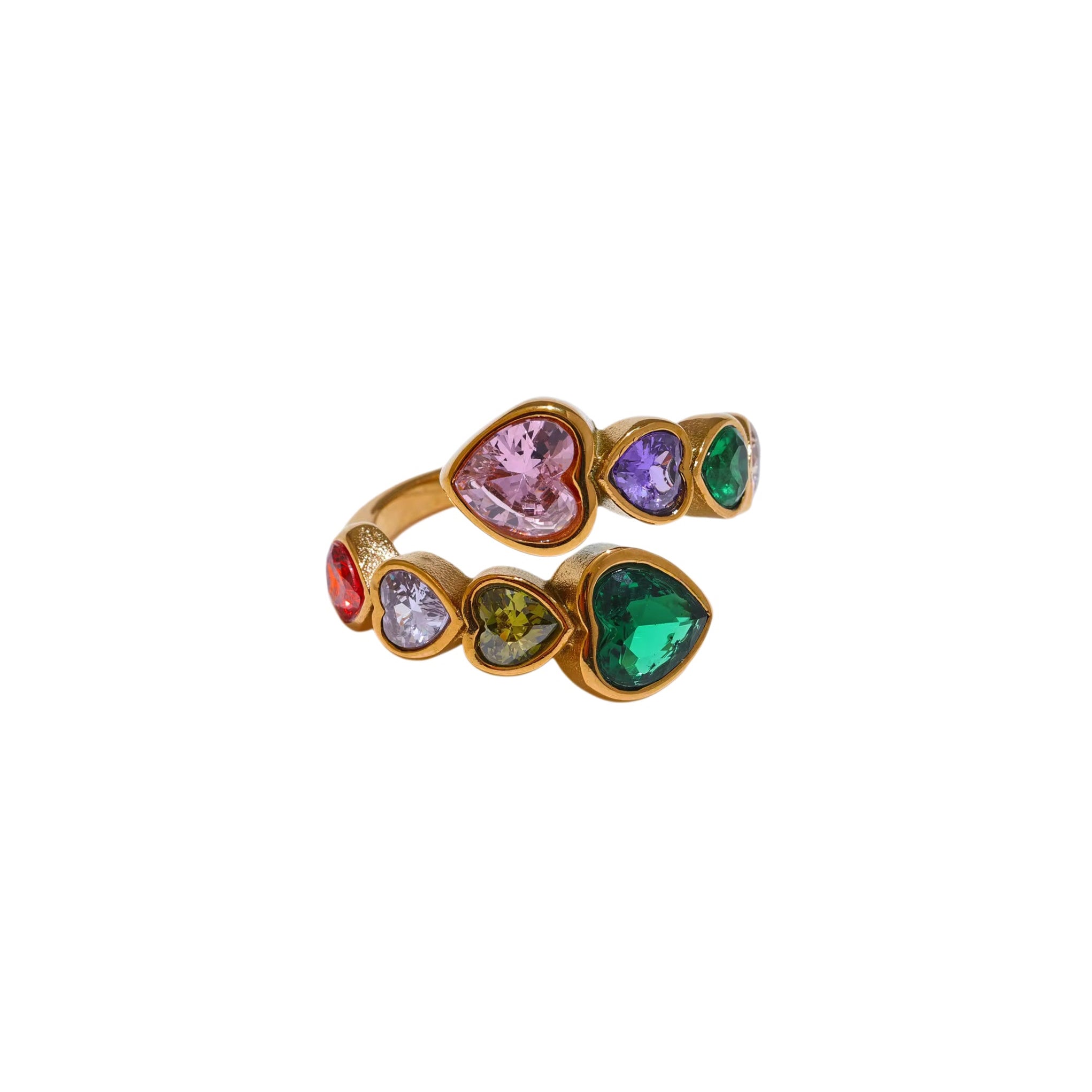 Diamond hart ring multi