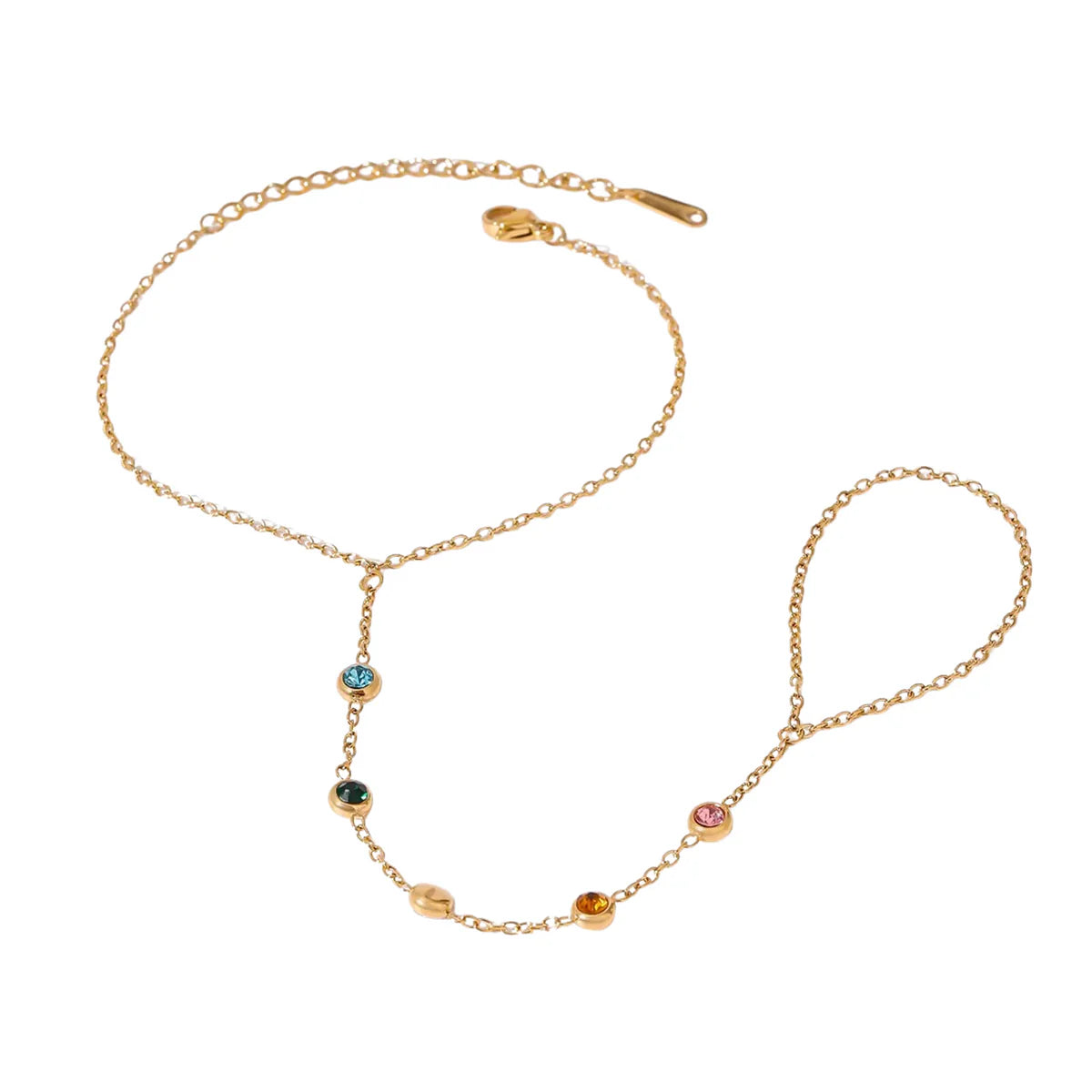 Roos hand chain goud
