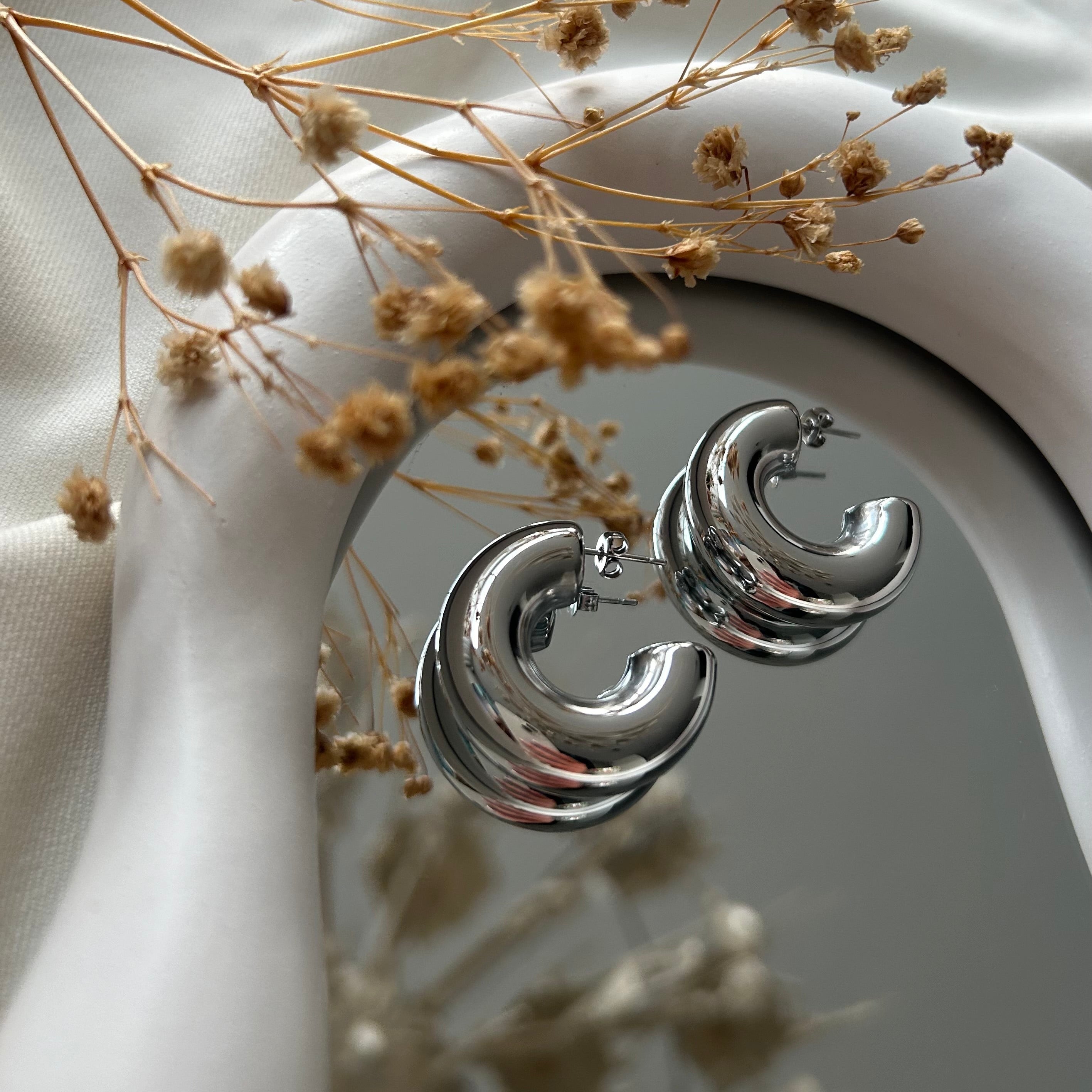 Big statement hoops zilver