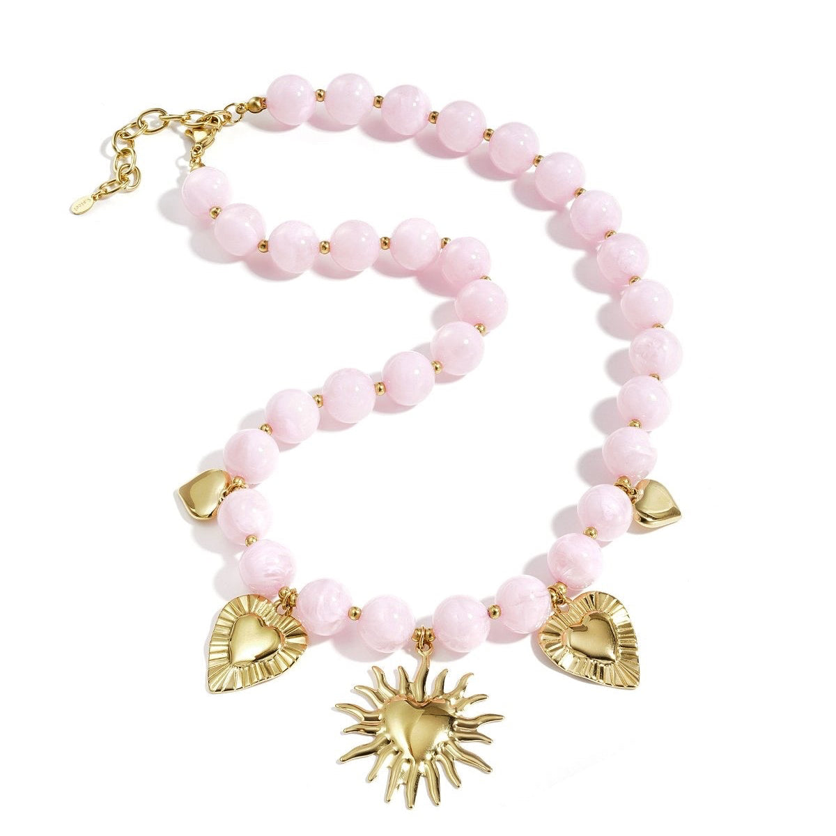 Holly kralen ketting met hart bedels