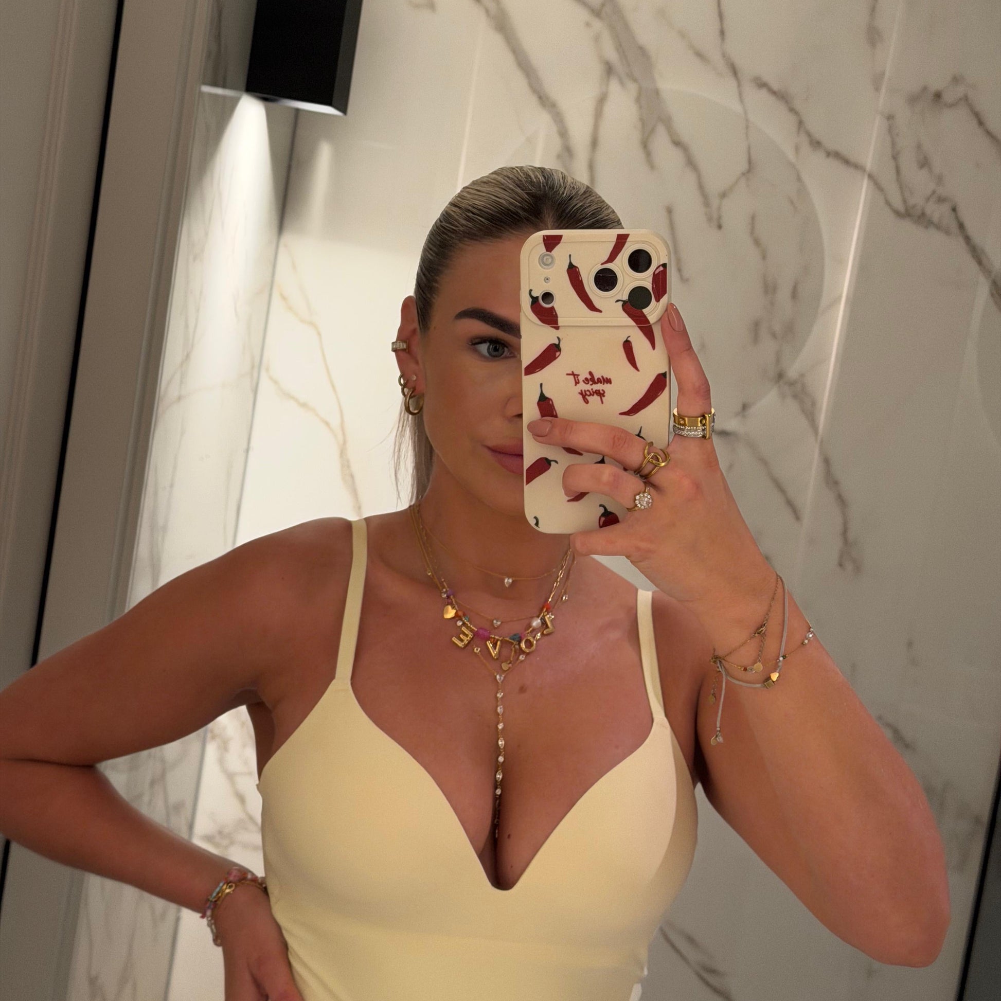 Valerie love schakel kralen ketting