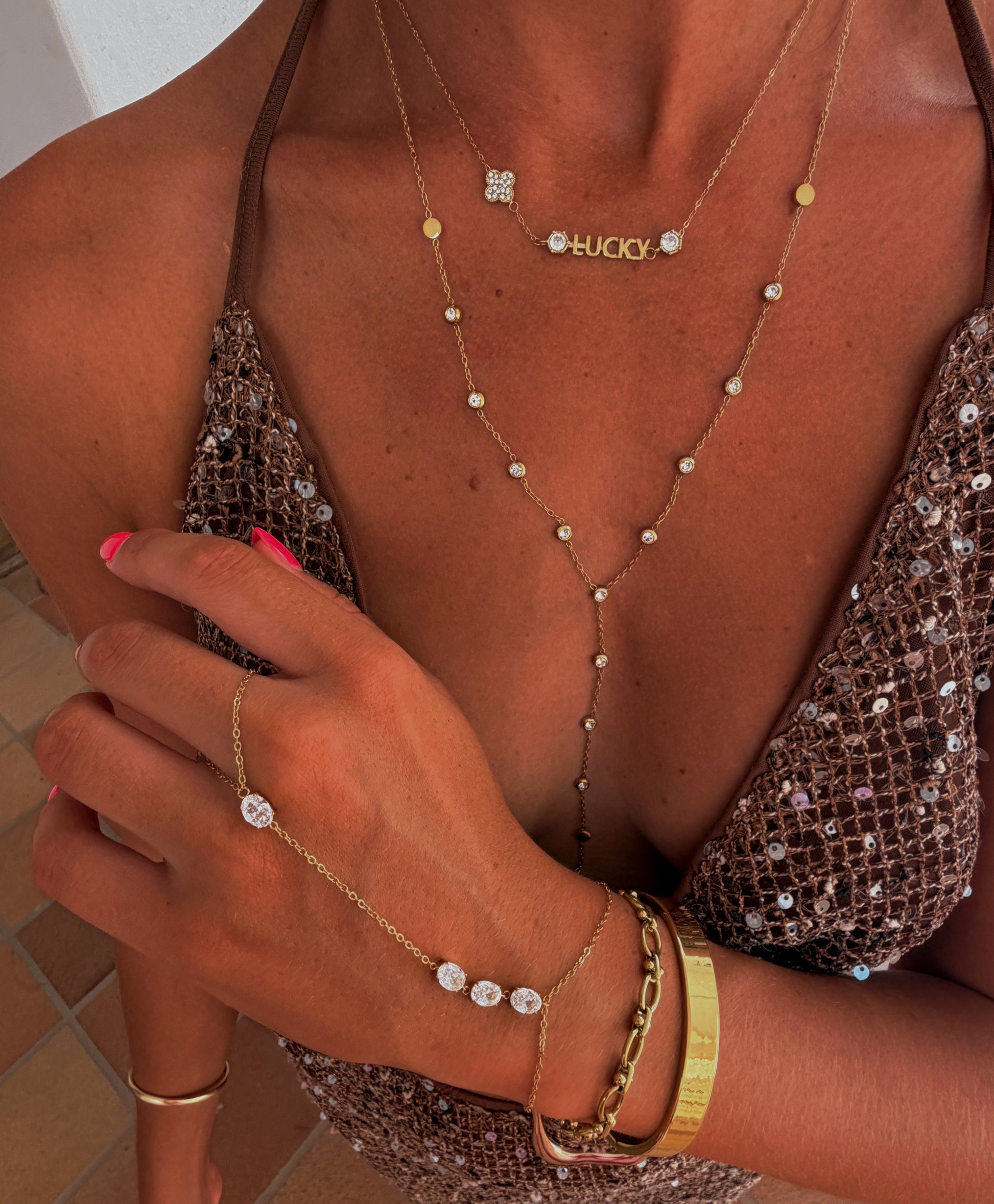 Jules schakel armband goud