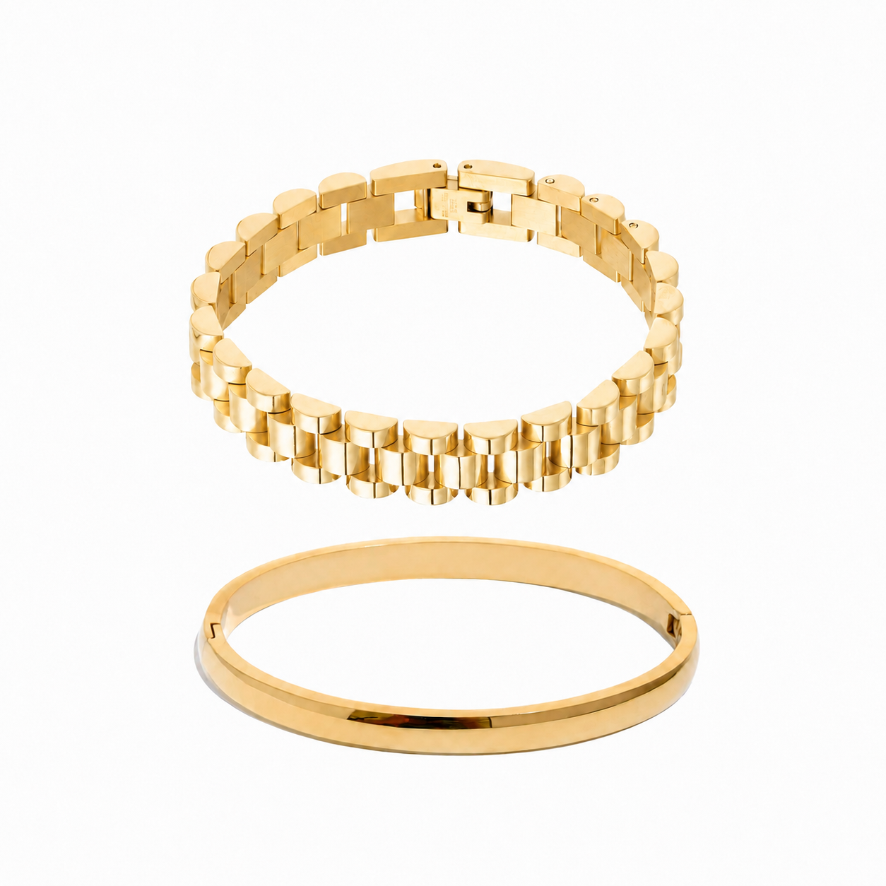 2 delig set schakel + shine goud