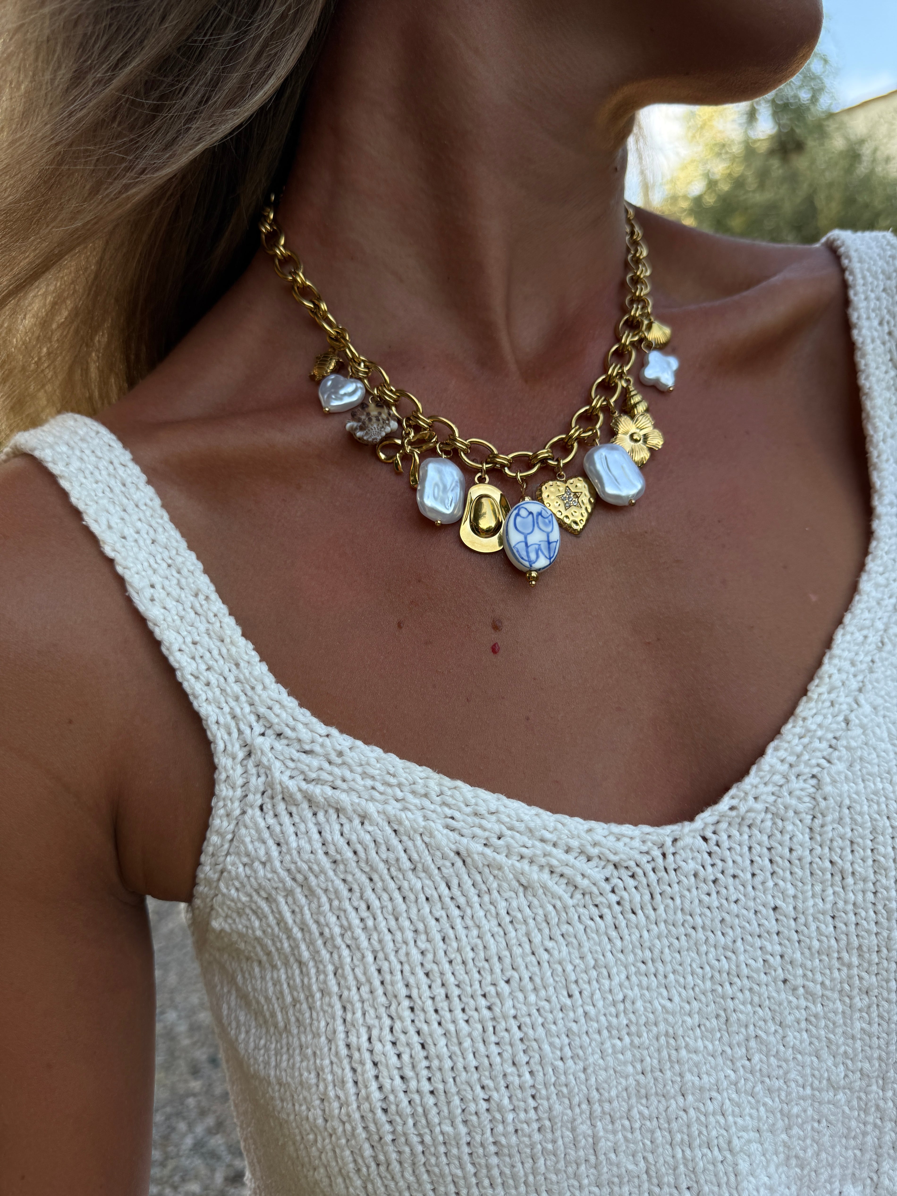 Kikki bedel ketting goud