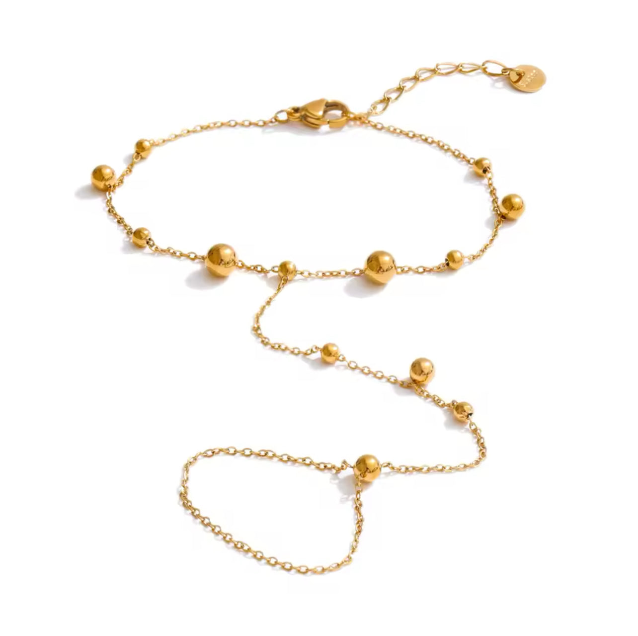 Nova armband bolletjes goud
