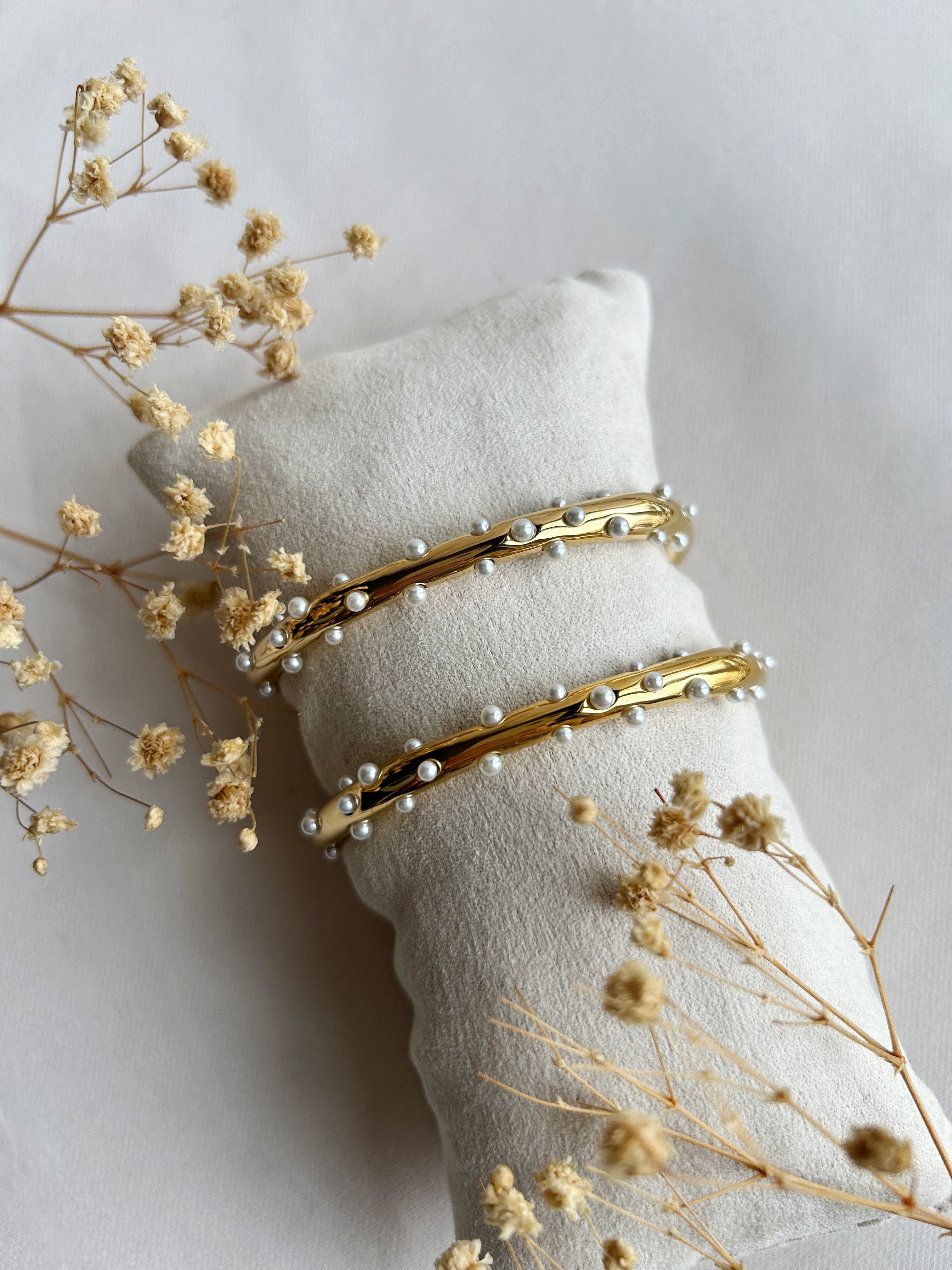 Parel armband goud