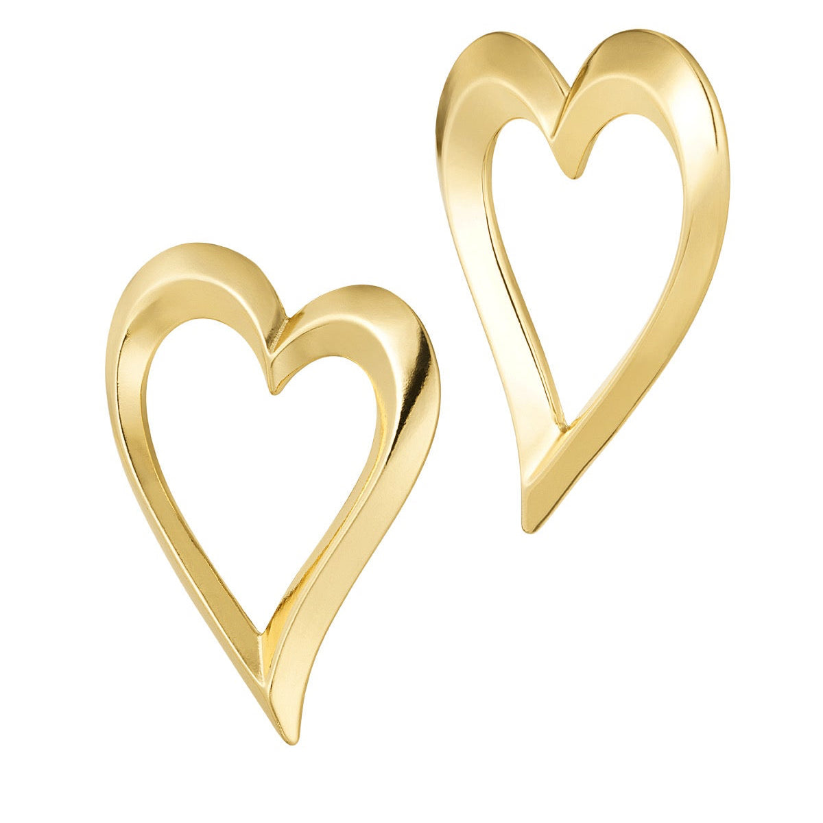 Big heart oorbellen goud