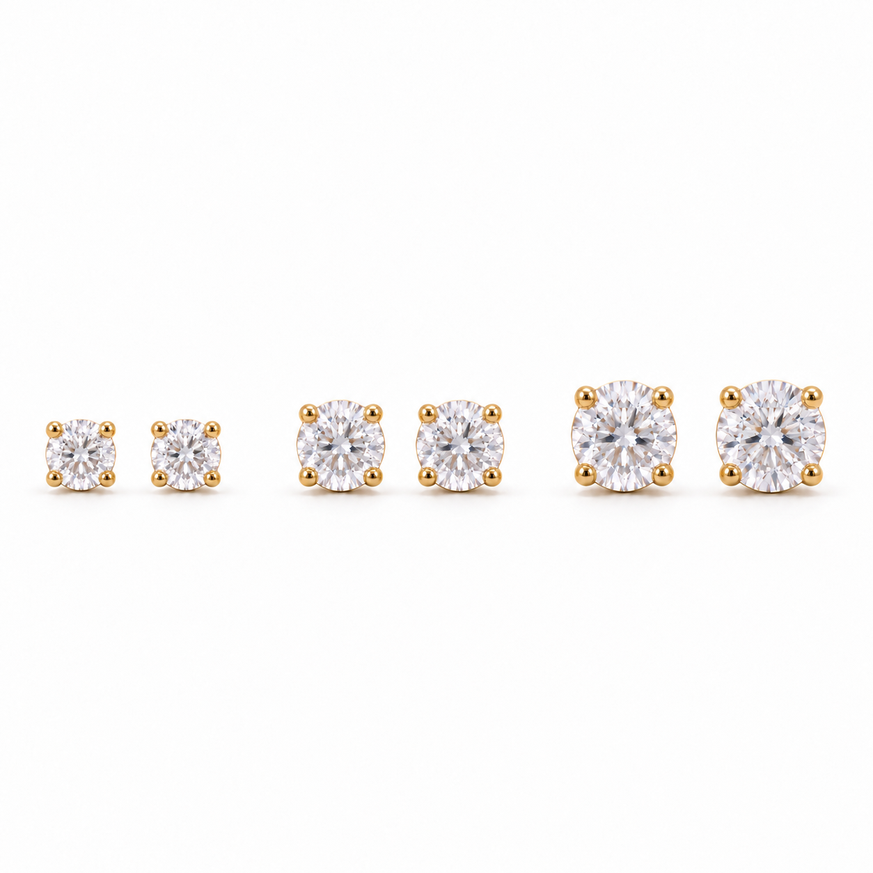 Yve diamond oorbellen set