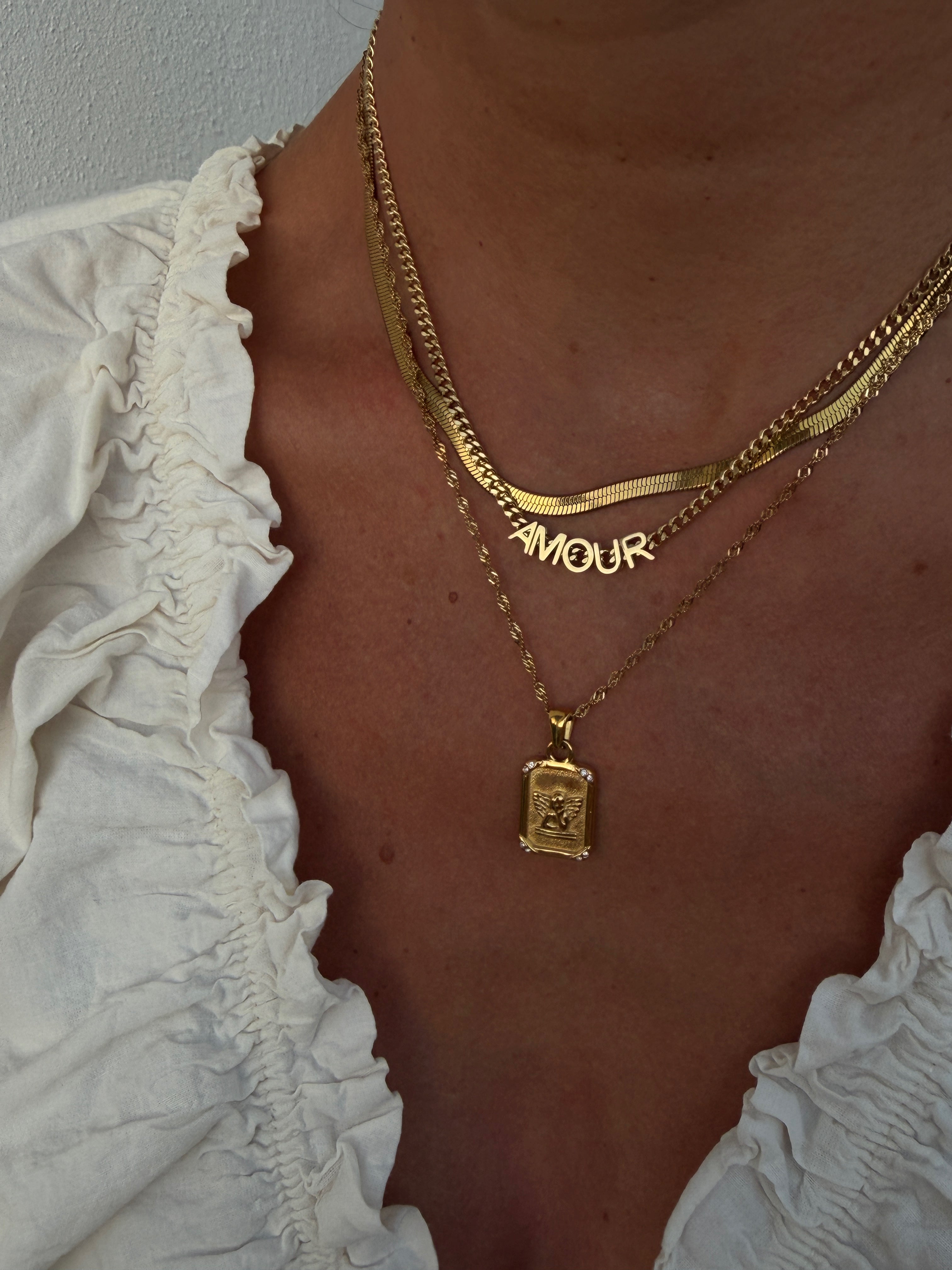 Angel ketting goud