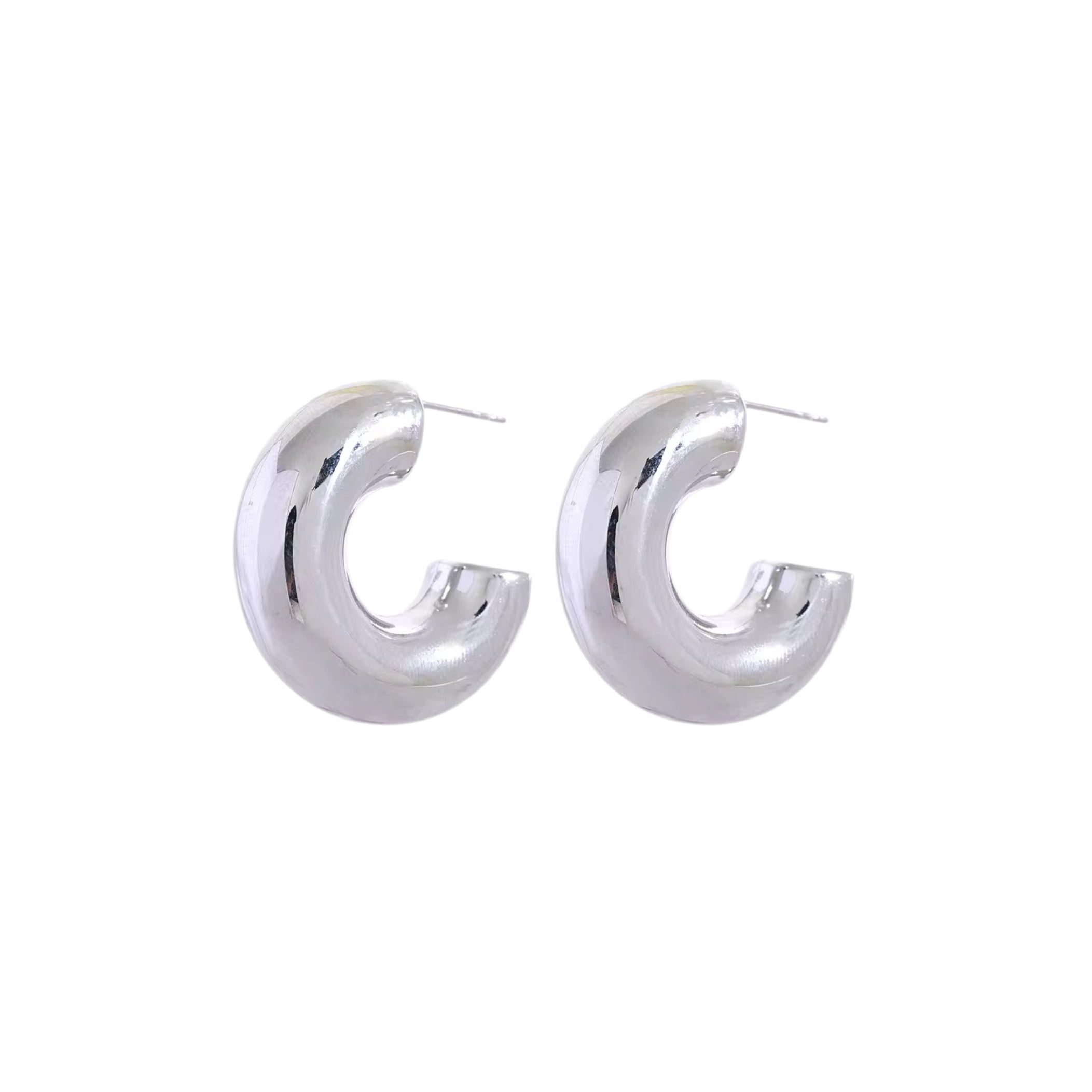 Big statement hoops zilver