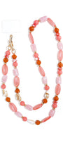 Lange telefoon ketting met kralen multicolor