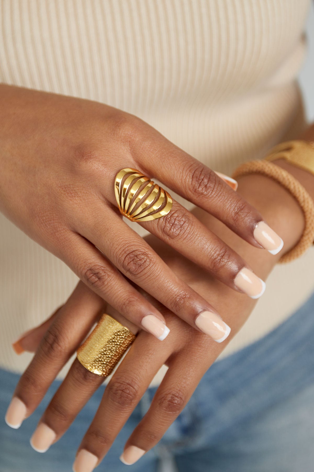 Stijlvolle ring goud