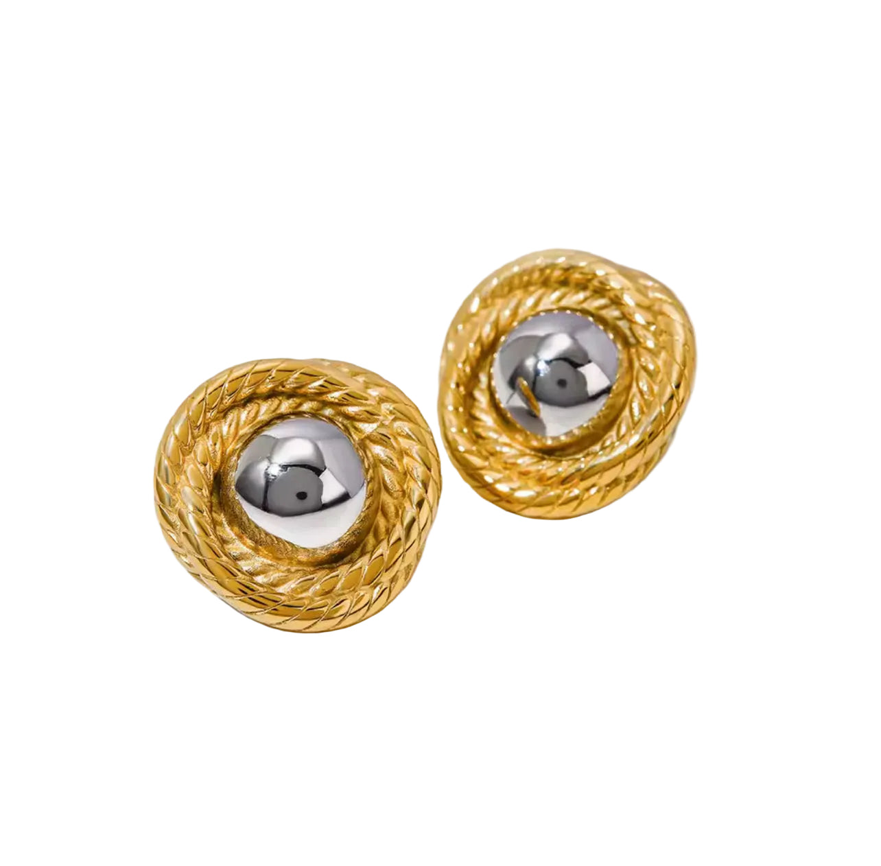 Nena oorbellen goud/zilver