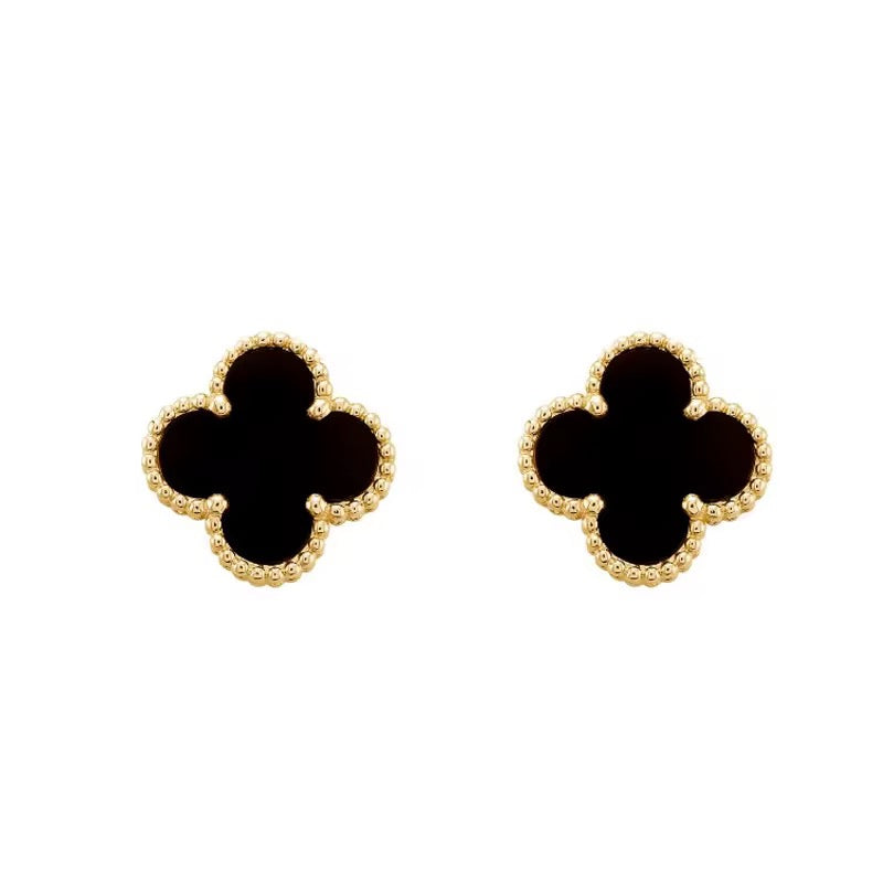 Belle oorbellen goud/zwart