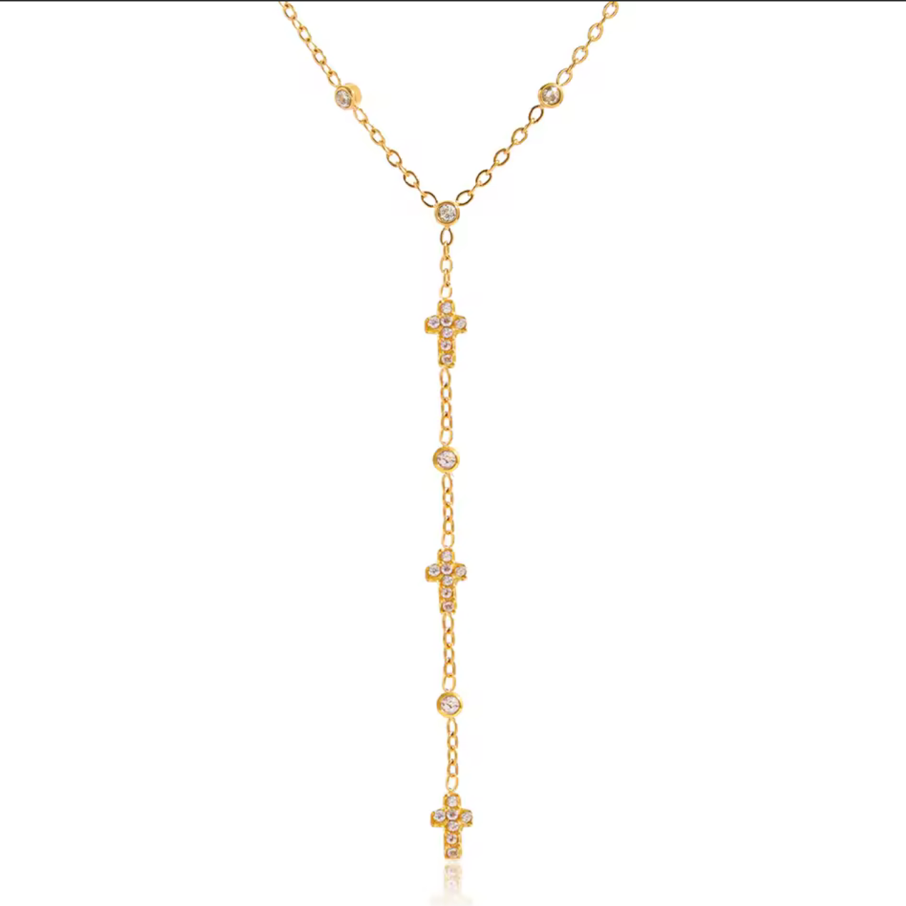 Victoria lange ketting met kruis details