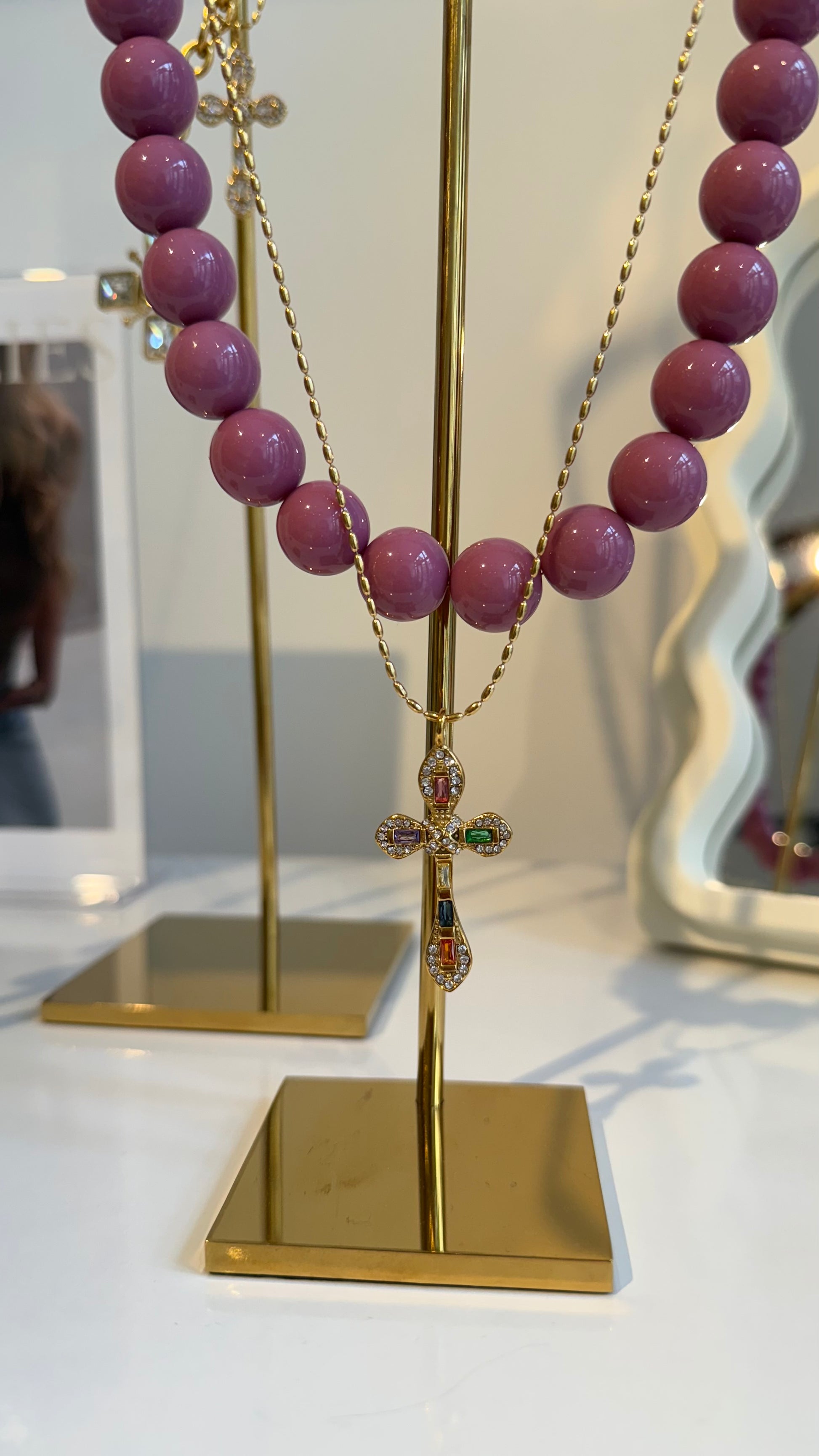 Char ketting multicolor