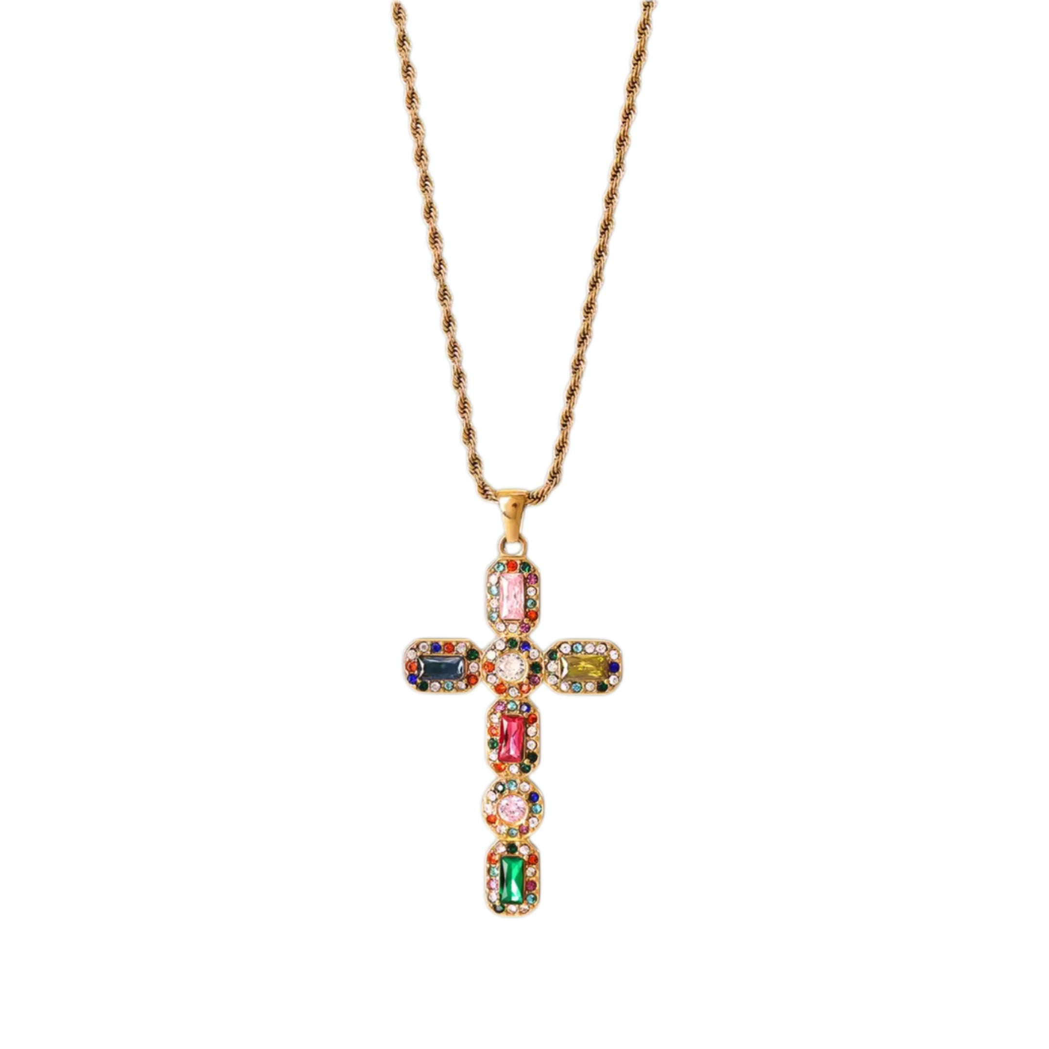 Riva kruis ketting multicolor