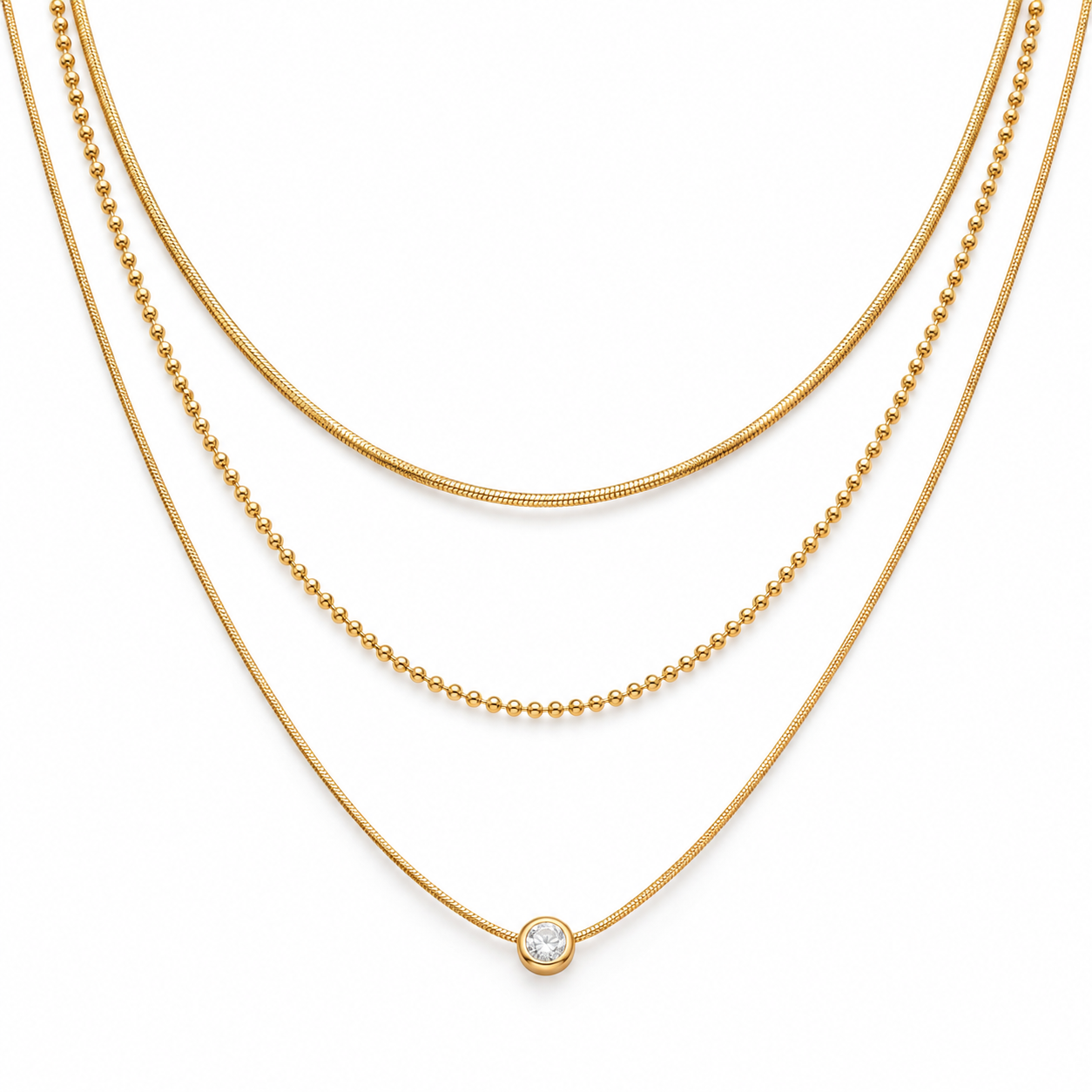 Nove dubbele ketting goud