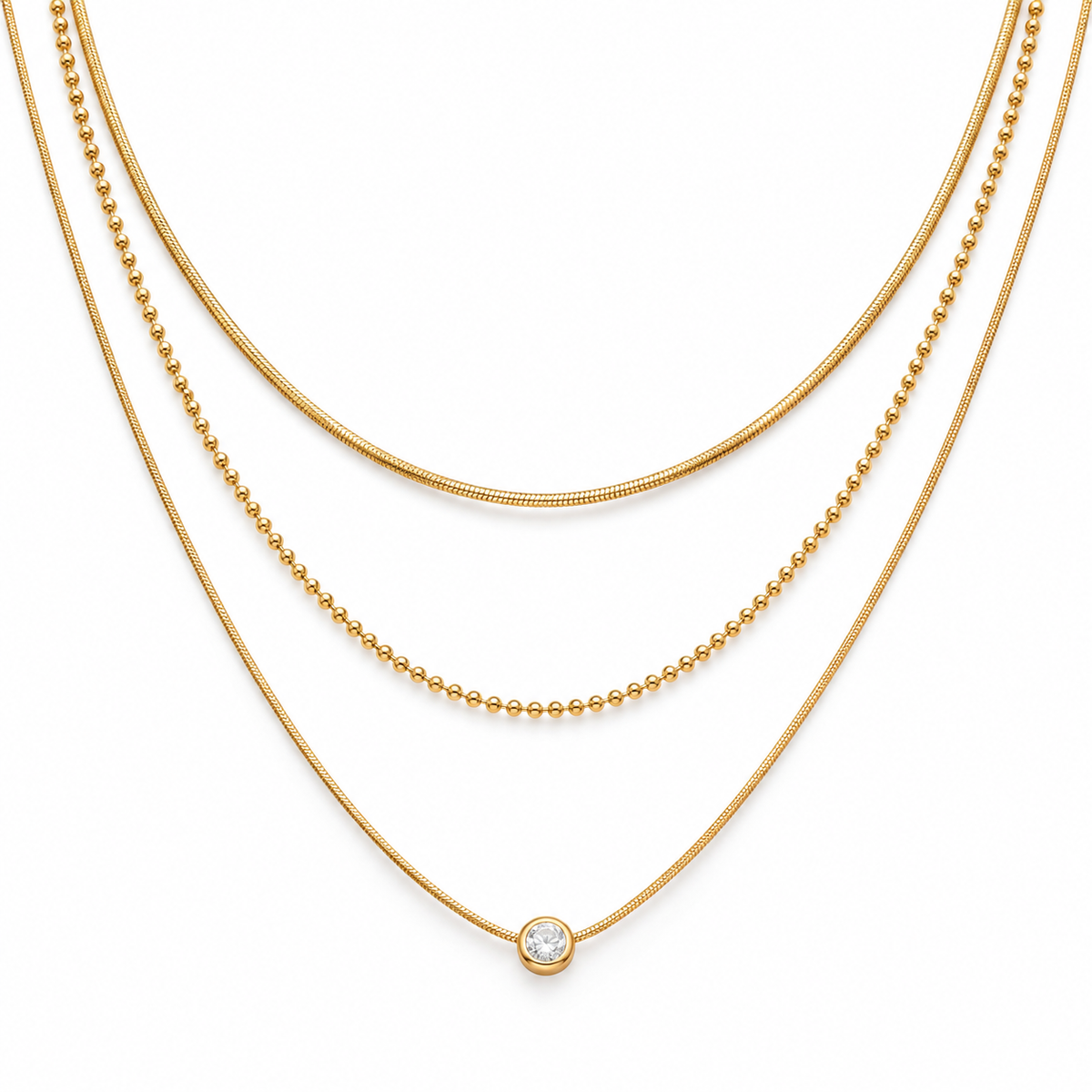 Nove dubbele ketting goud