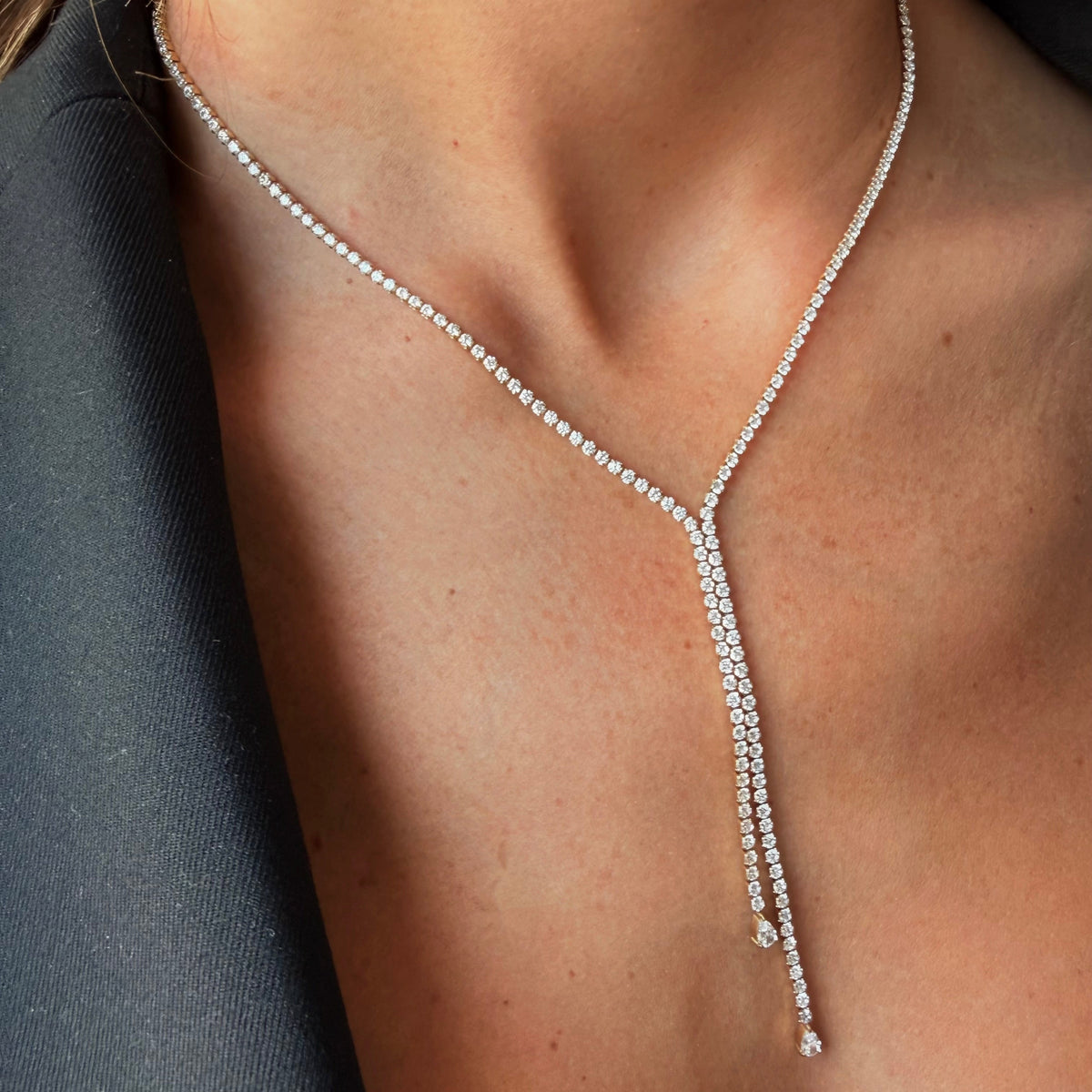 Emmy diamond ketting goud