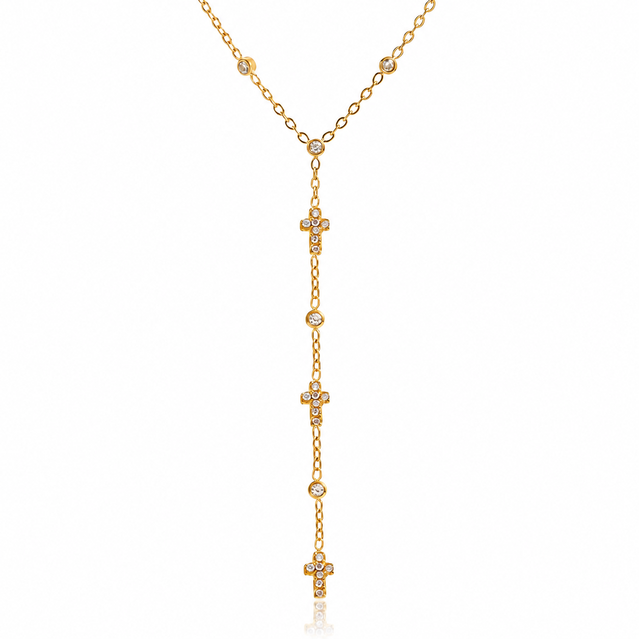 Victoria lange ketting met kruis details
