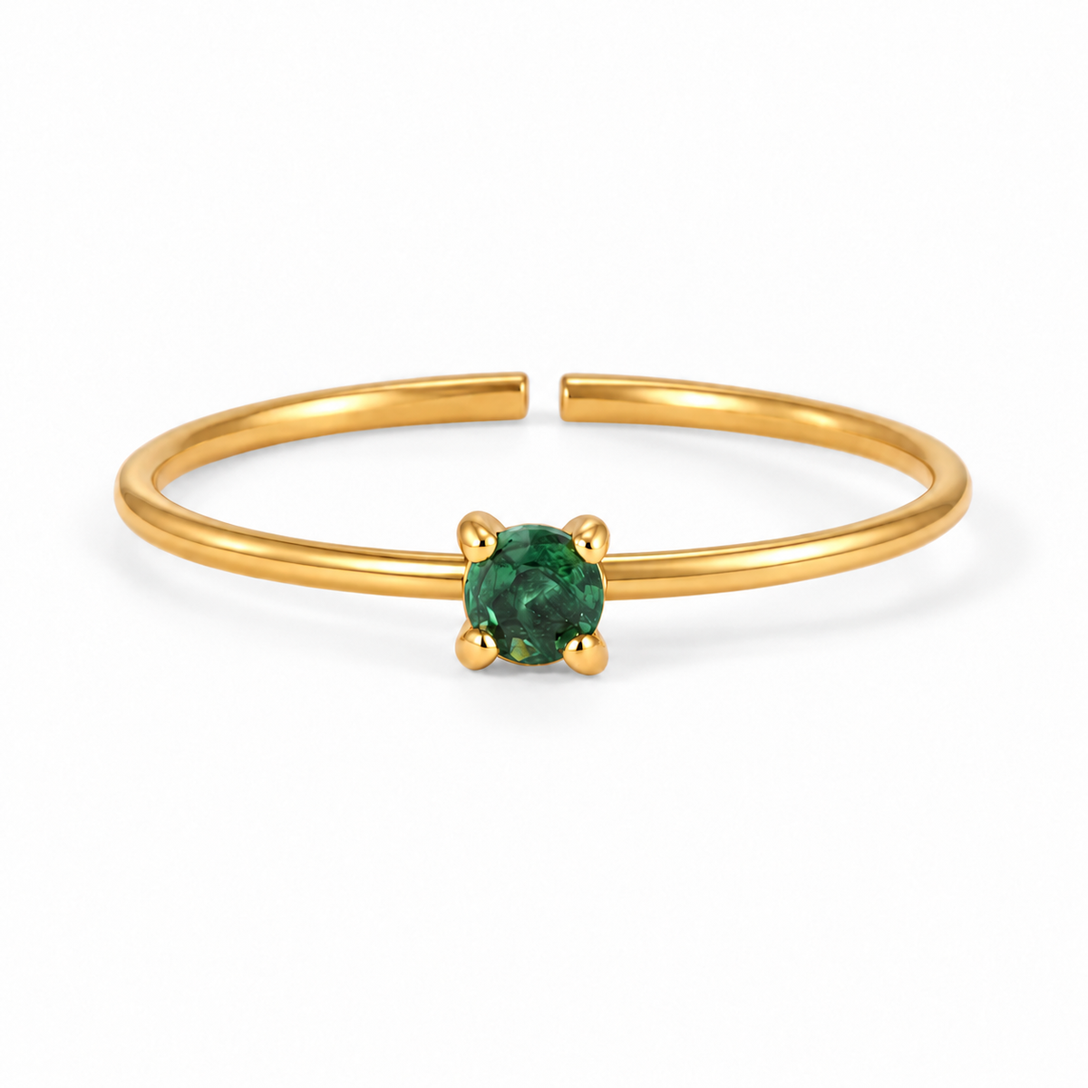 Minimalistische geboortesteen ring Mei