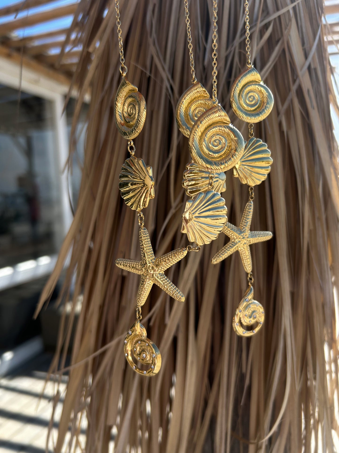 Beach party ketting goud