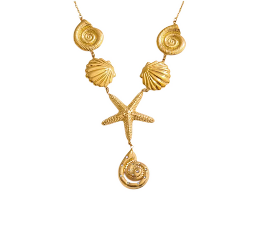 Beach party ketting goud