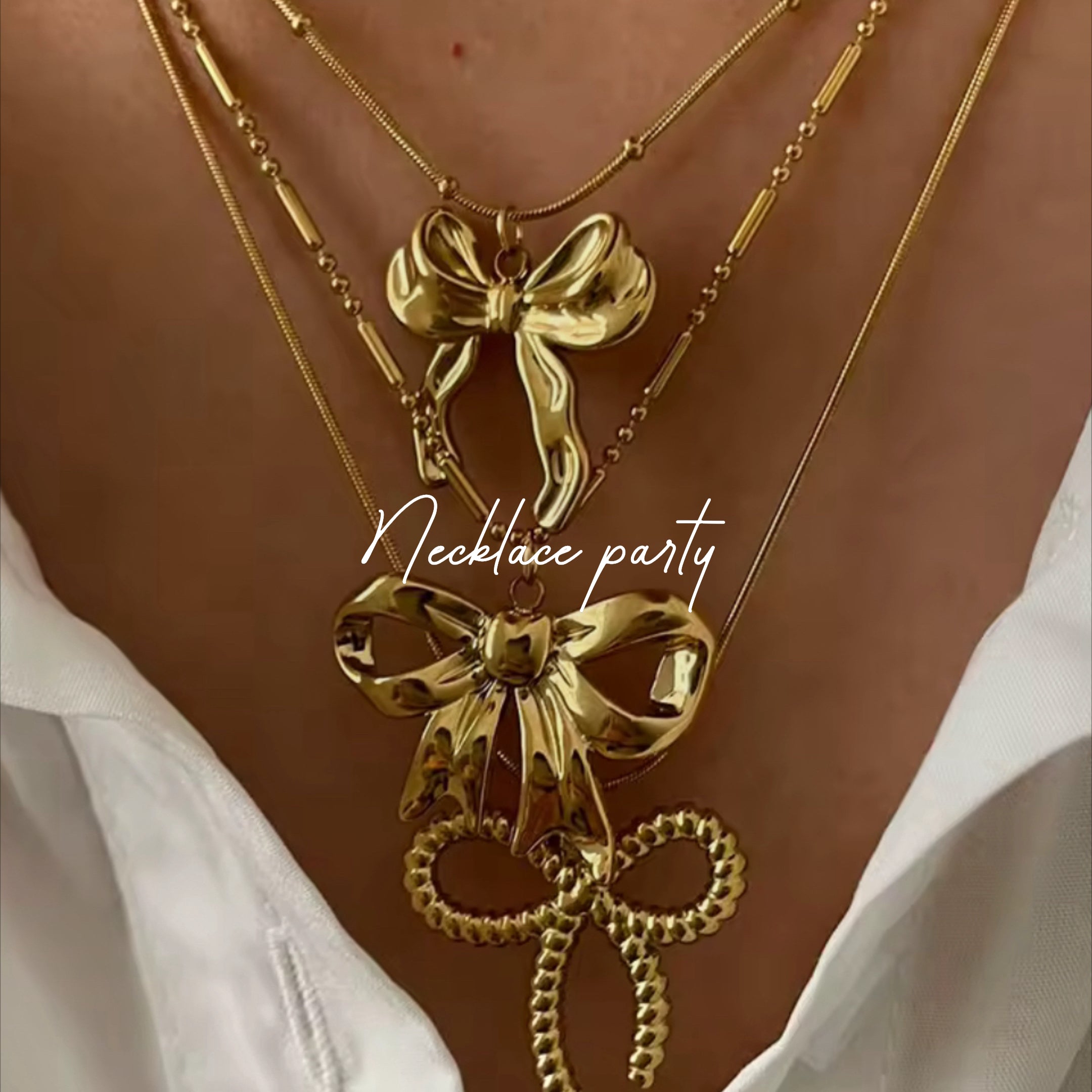 Strik ketting goud