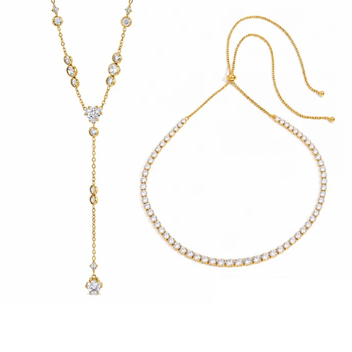 Valerie ketting set diamond goud