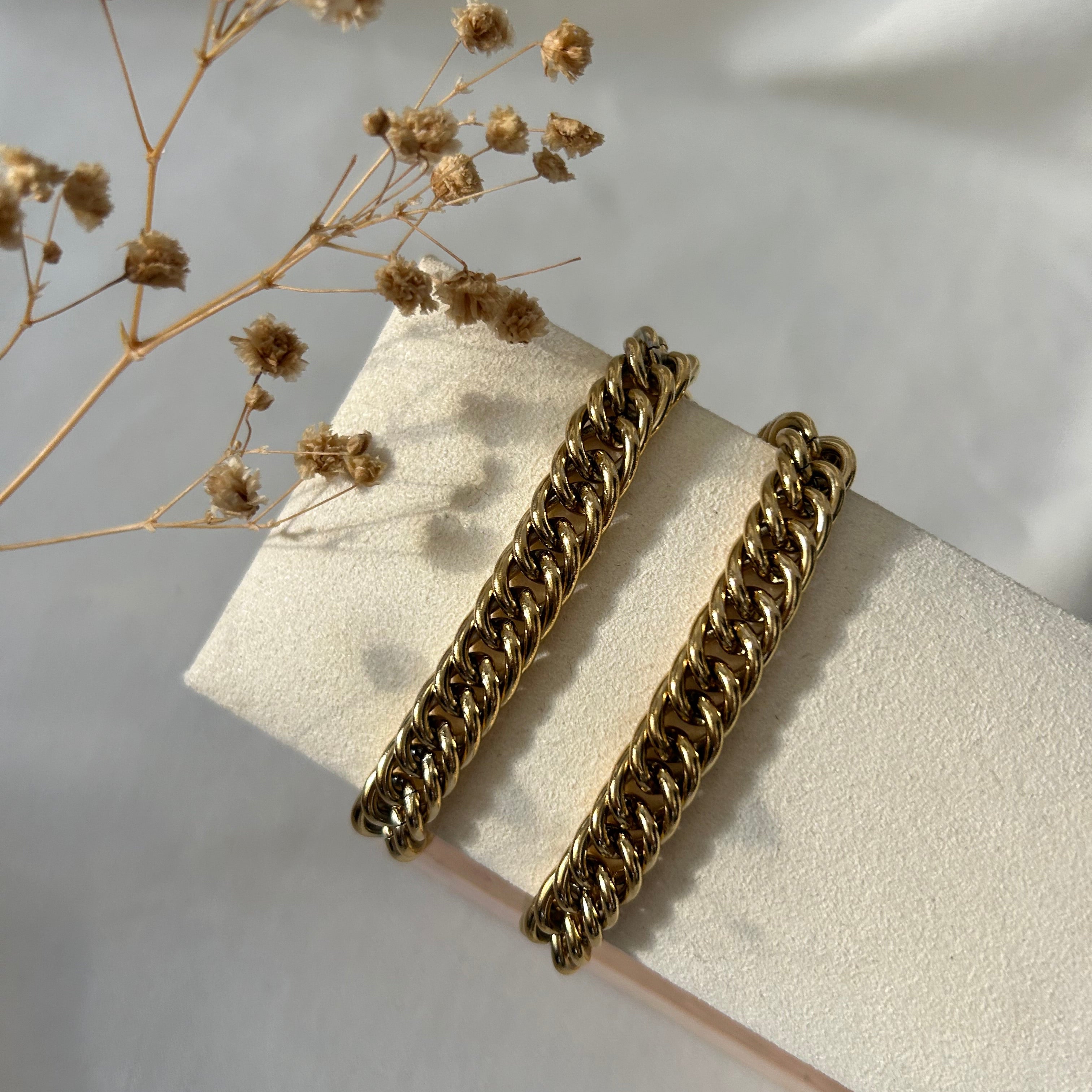 Schakel armband goud