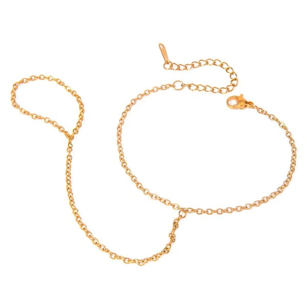 Niva hand chain goud